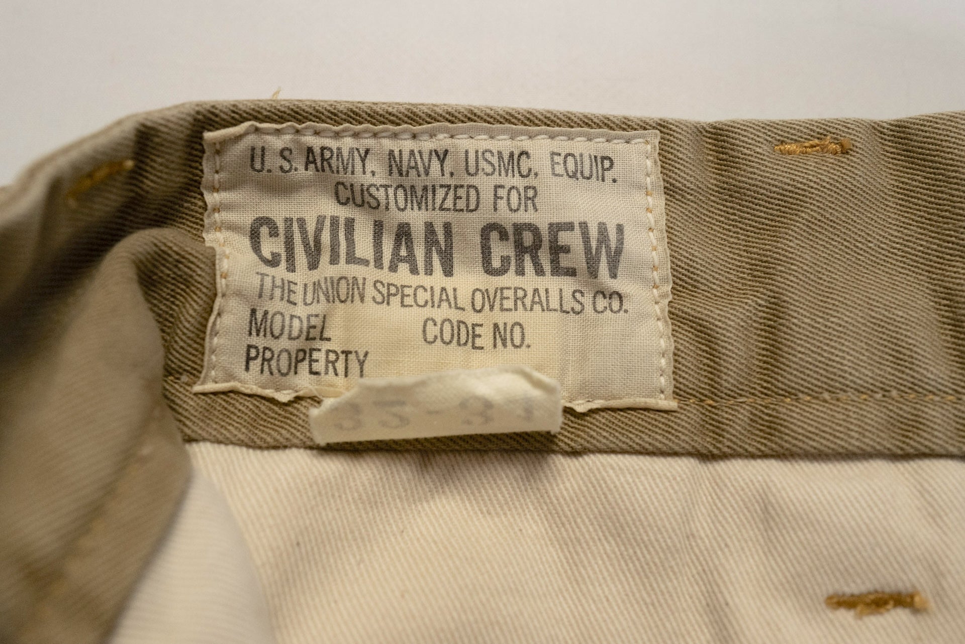 Freewheelers 12oz Cotton Twill "Military Tropical Shorts" (Khaki Beige)