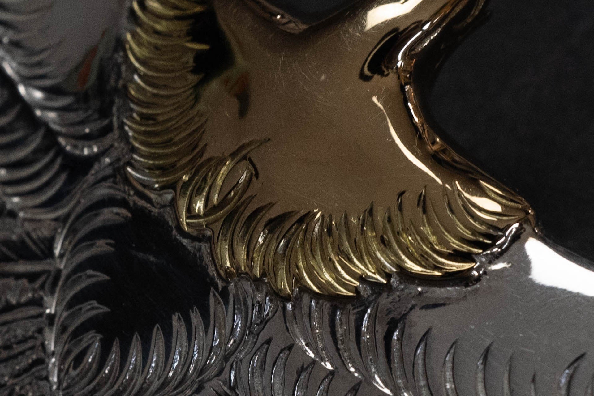 First Arrow's Medium Eagle Pendants with 18K Gold Head & Heart (P-509)