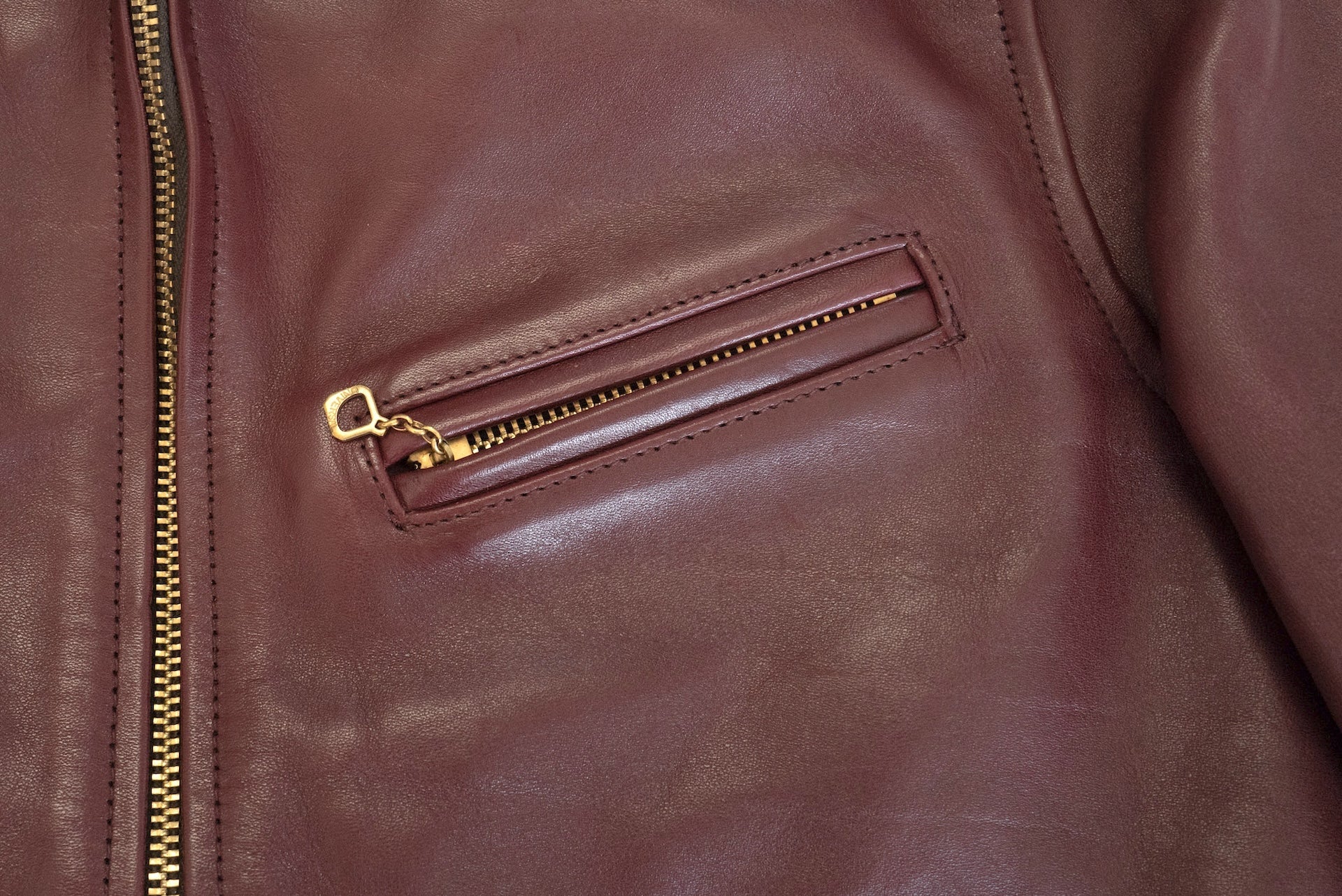 The Flat Head Horsehide 40s Single Sport Jacket (Wine Tea-cored)