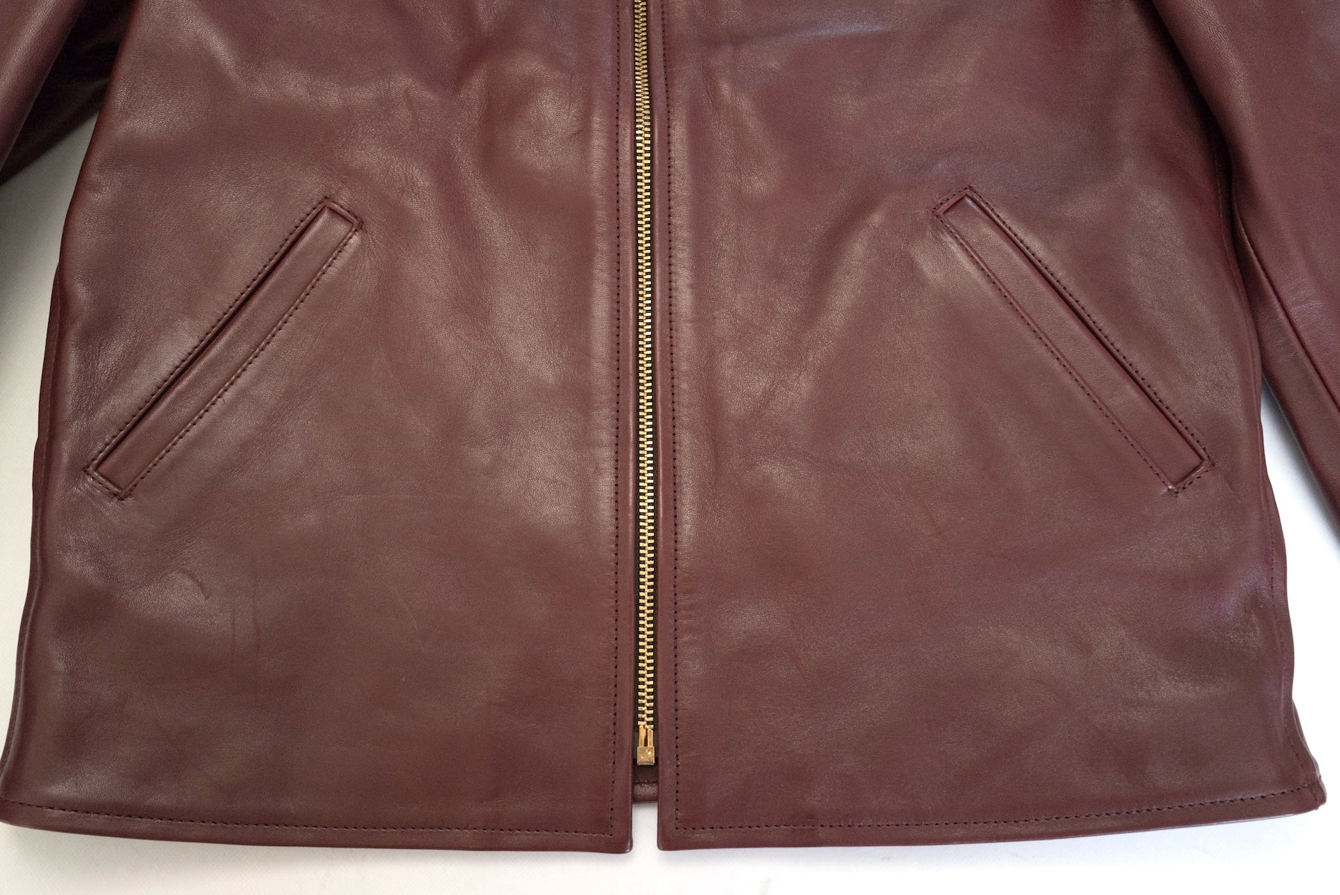 The Flat Head Horsehide 40s Single Sport Jacket (Wine Tea-cored)