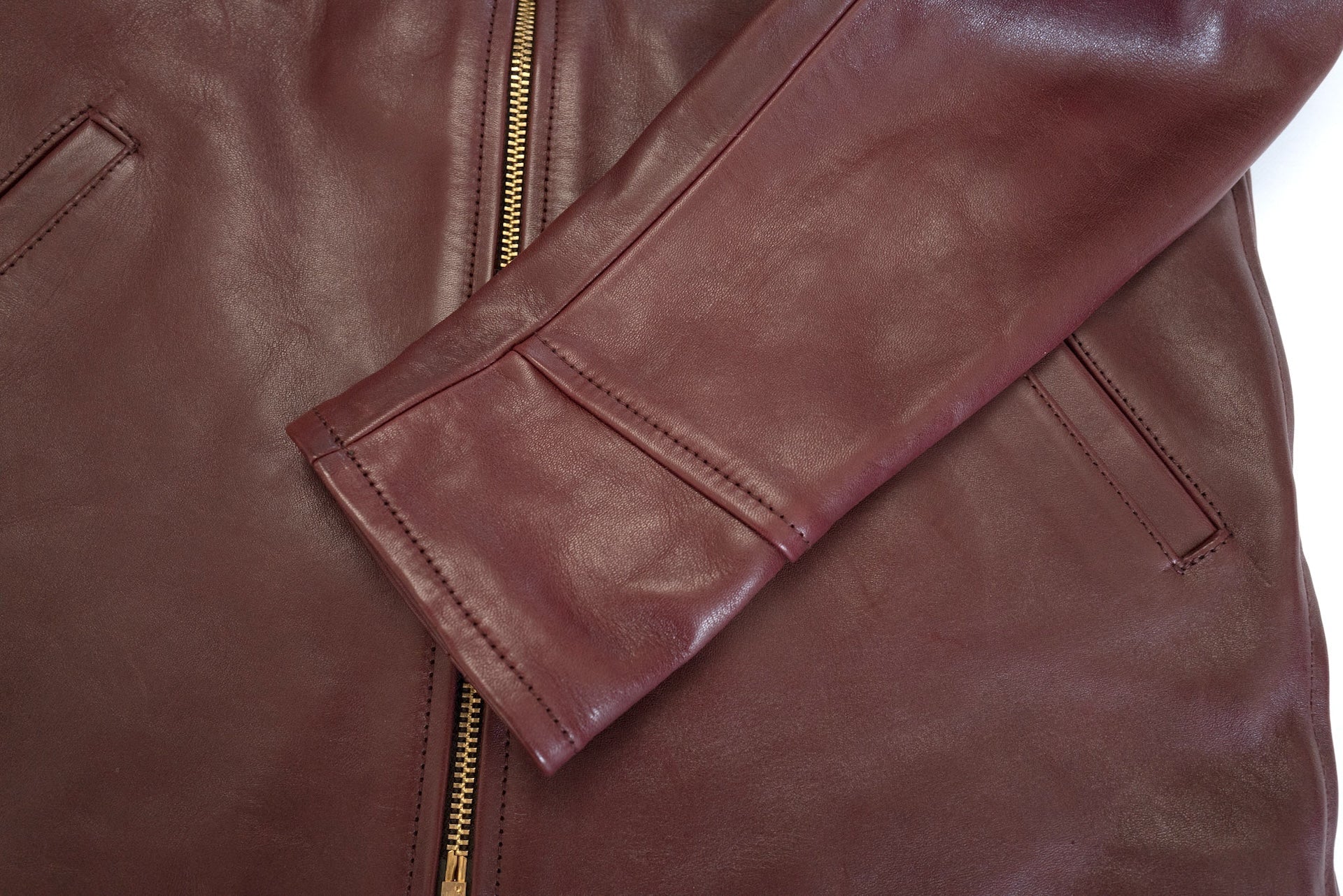 The Flat Head Horsehide 40s Single Sport Jacket (Wine Tea-cored)