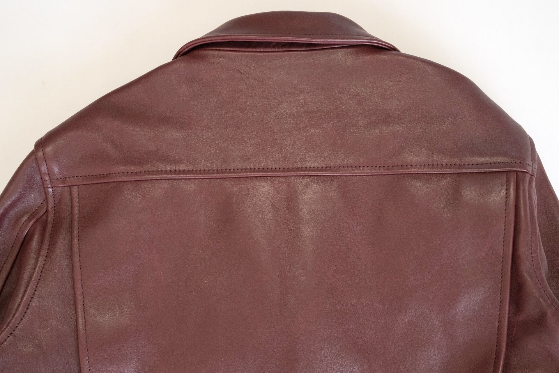 The Flat Head Horsehide 40s Single Sport Jacket (Wine Tea-cored)