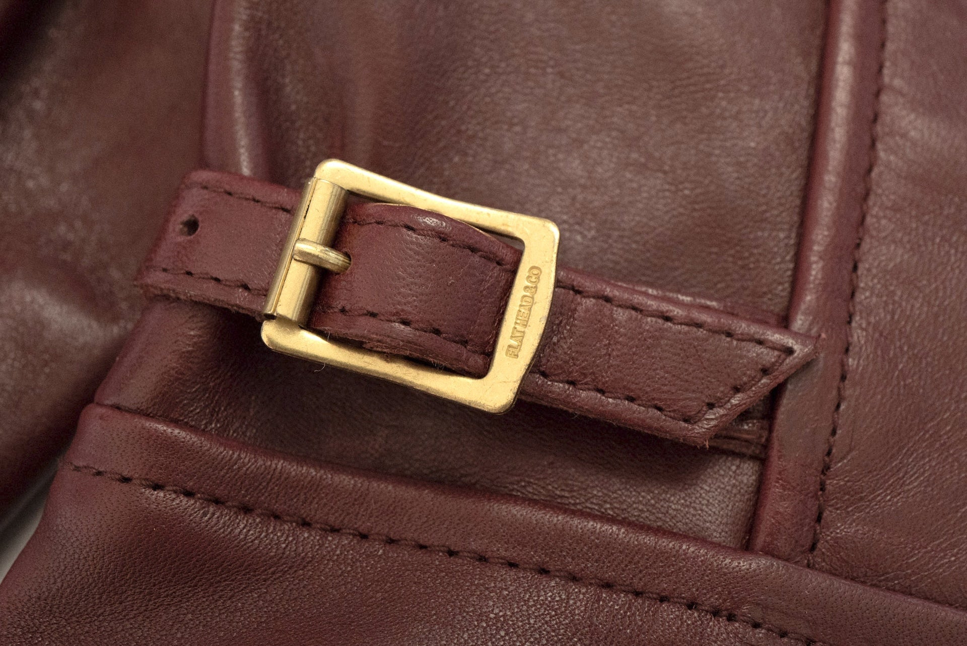 The Flat Head Horsehide 40s Single Sport Jacket (Wine Tea-cored)