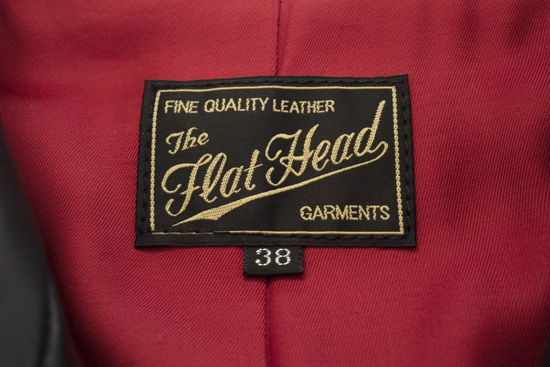 The Flat Head Horsehide 40s Single Sport Jacket (Black Tea-cored)