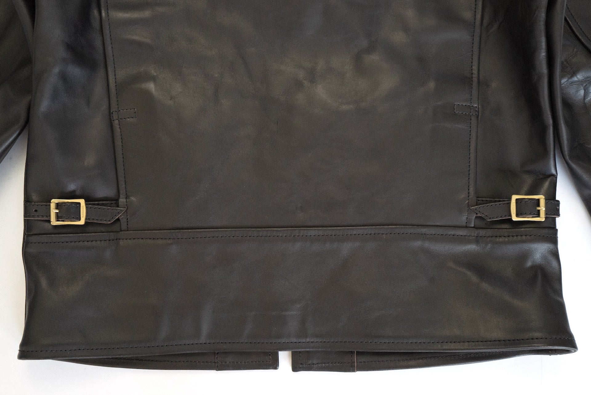 The Flat Head Horsehide 40s Single Sport Jacket (Black Tea-cored)