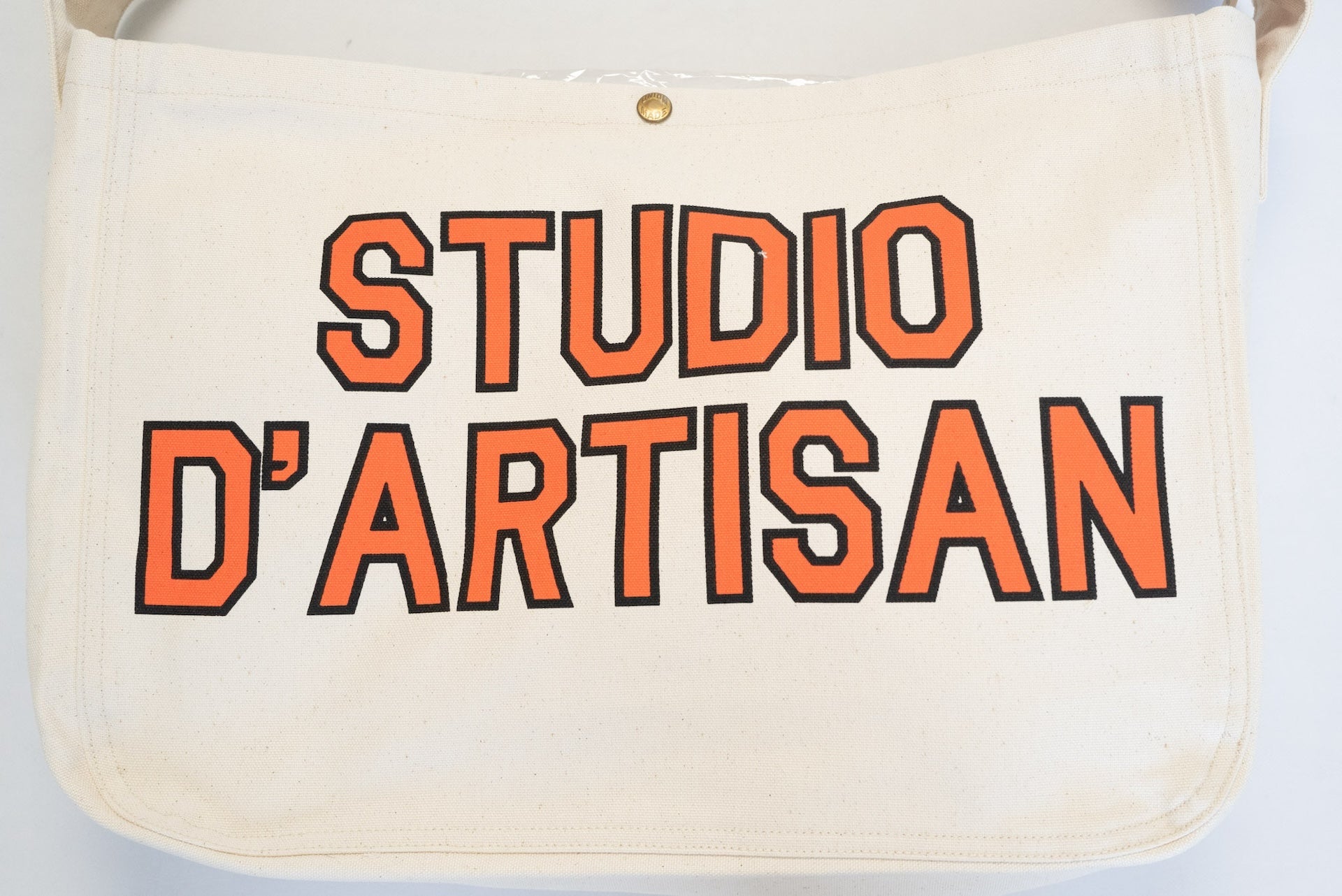 Studio D'Artisan Heavyweight Duck Canvas Newspaper Bag (Ivory)