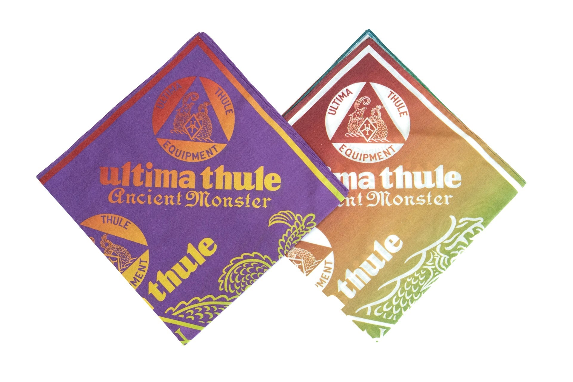 Ultima Thule by Freewheelers "Ancient Monster" Bandana (Multi-color Gradient X White)