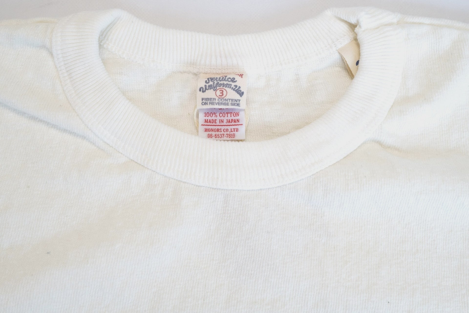 UES 9.5oz "NO.8 Slub Nep" Heavyweight Plain Tee (Natural)