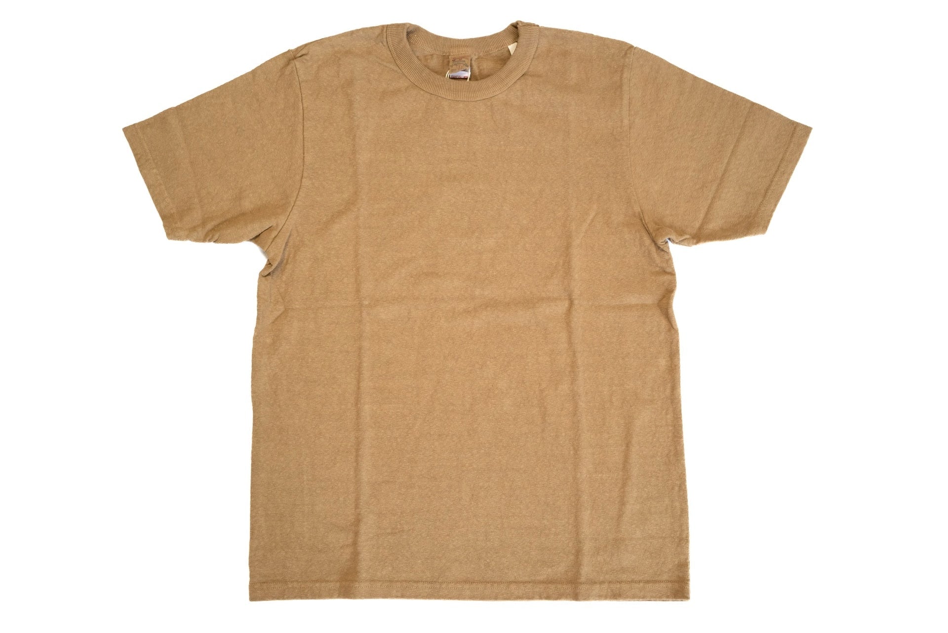 UES 9.5oz "NO.8 Slub Nep" Heavyweight Plain Tee (Khaki Brown)