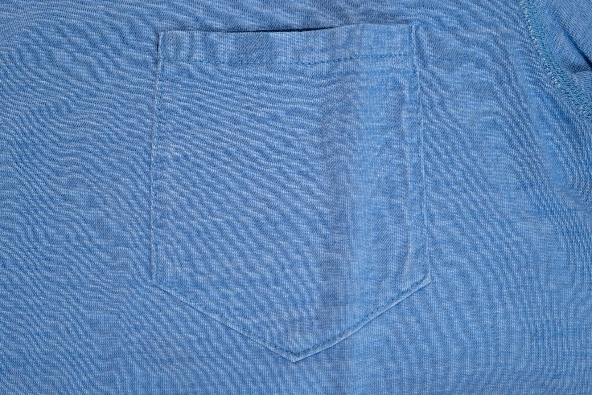 Pure Blue Japan 6.5oz "Signature" Indigo Dyed Pocket Tee (Icy Indigo)