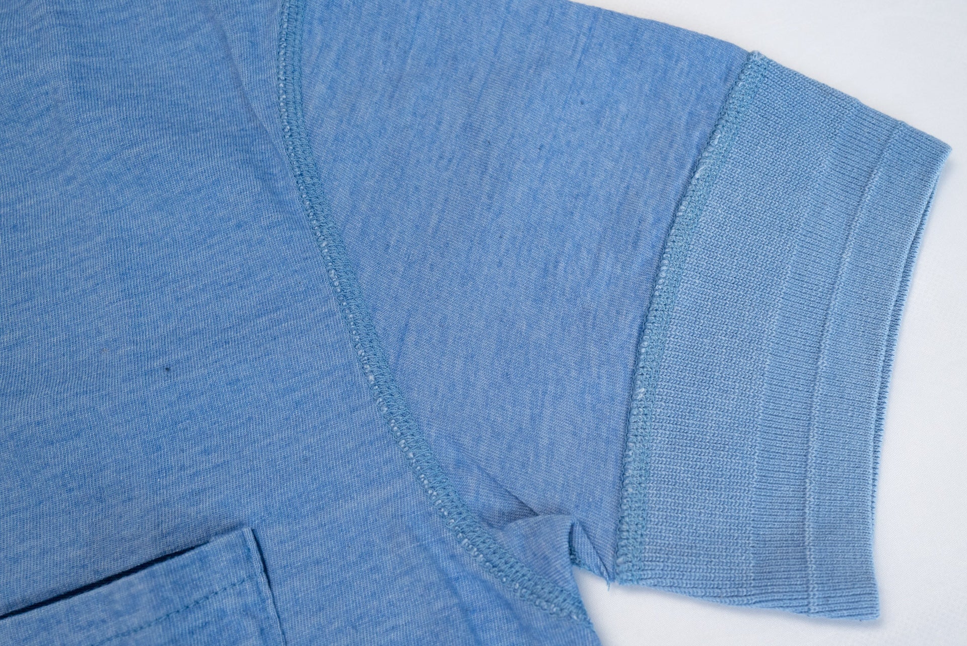 Pure Blue Japan 6.5oz "Signature" Indigo Dyed Pocket Tee (Icy Indigo)