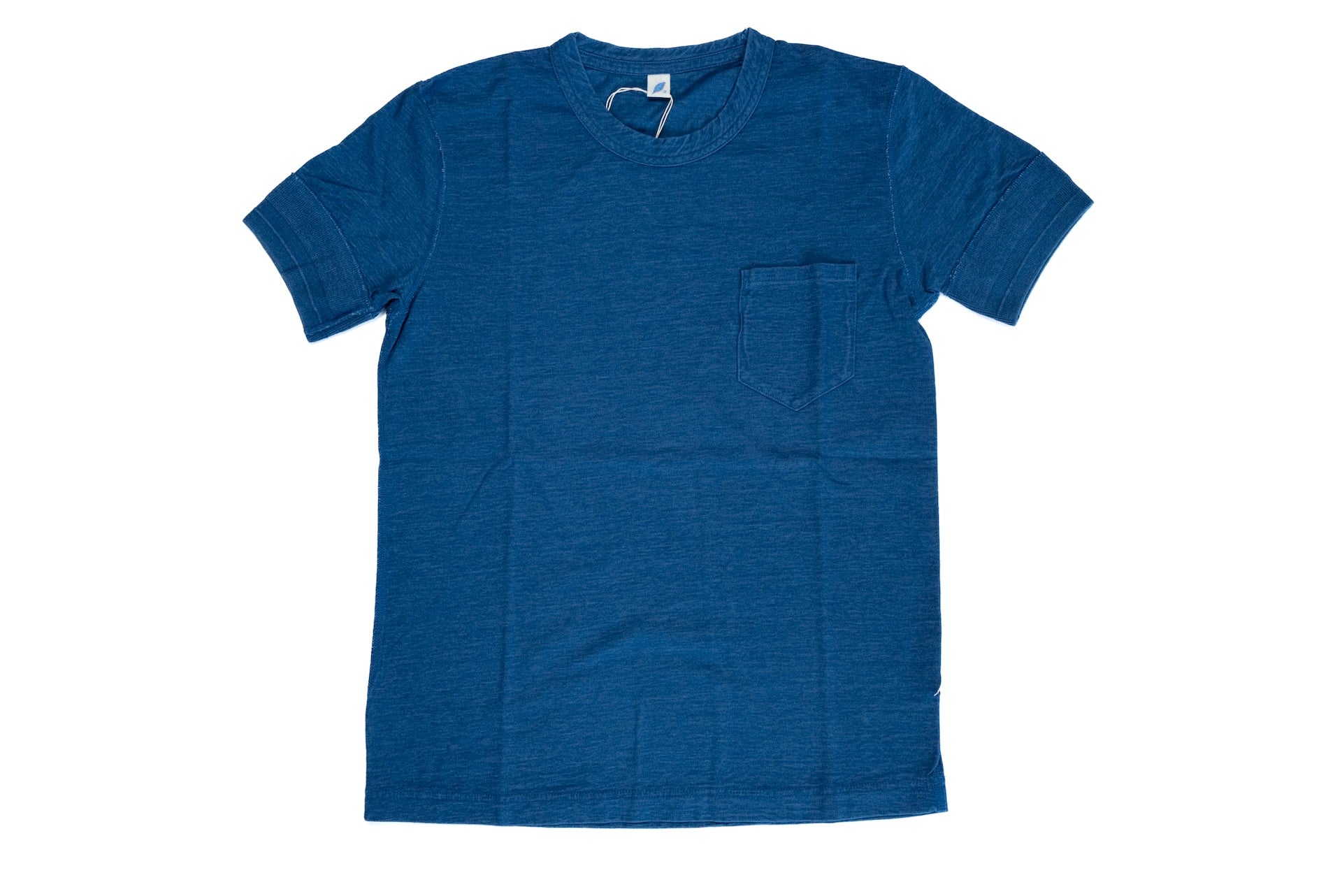 Pure Blue Japan 6.5oz "Signature" Indigo Dyed Pocket Tee (Genuine Indigo)