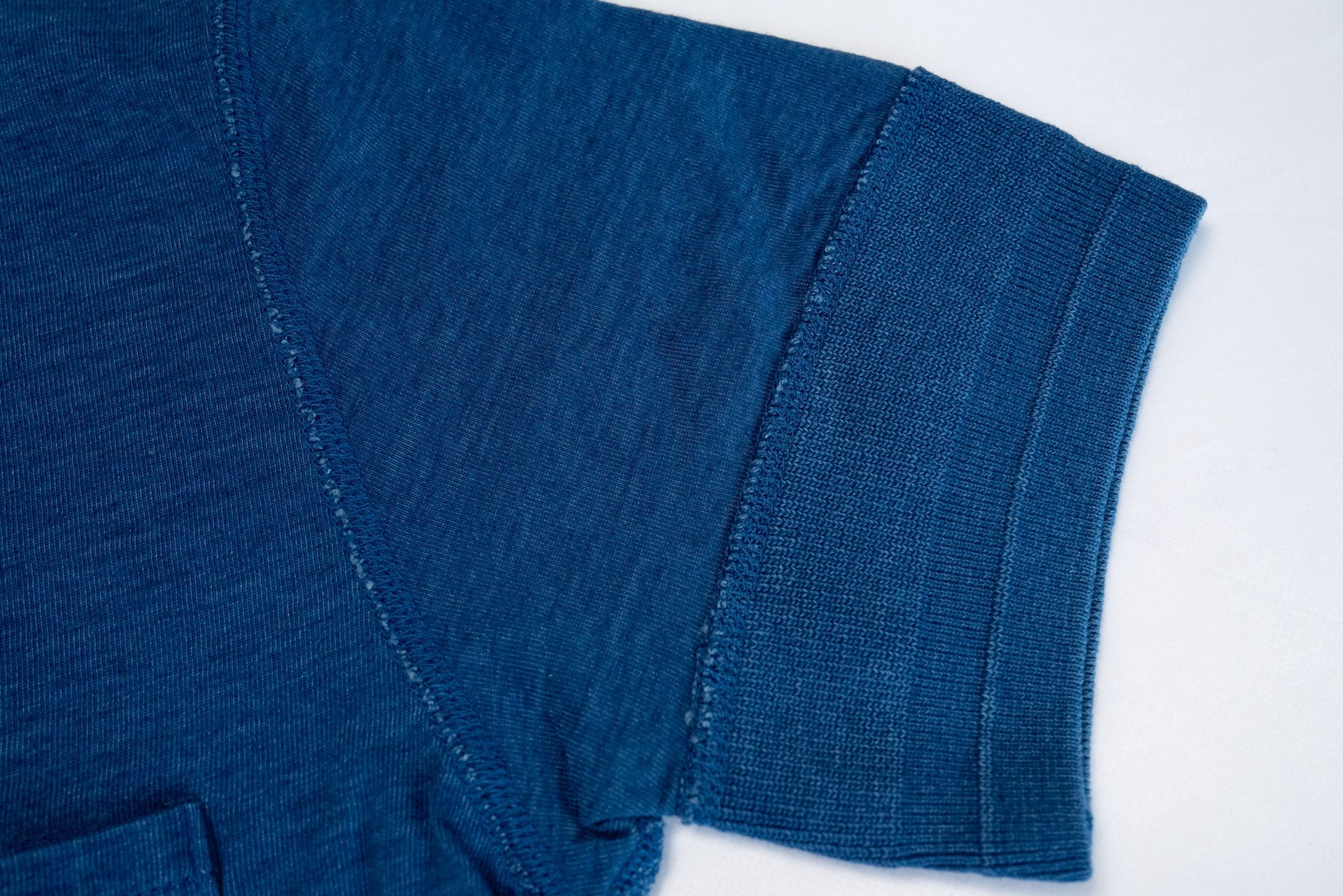 Pure Blue Japan 6.5oz "Signature" Indigo Dyed Pocket Tee (Genuine Indigo)