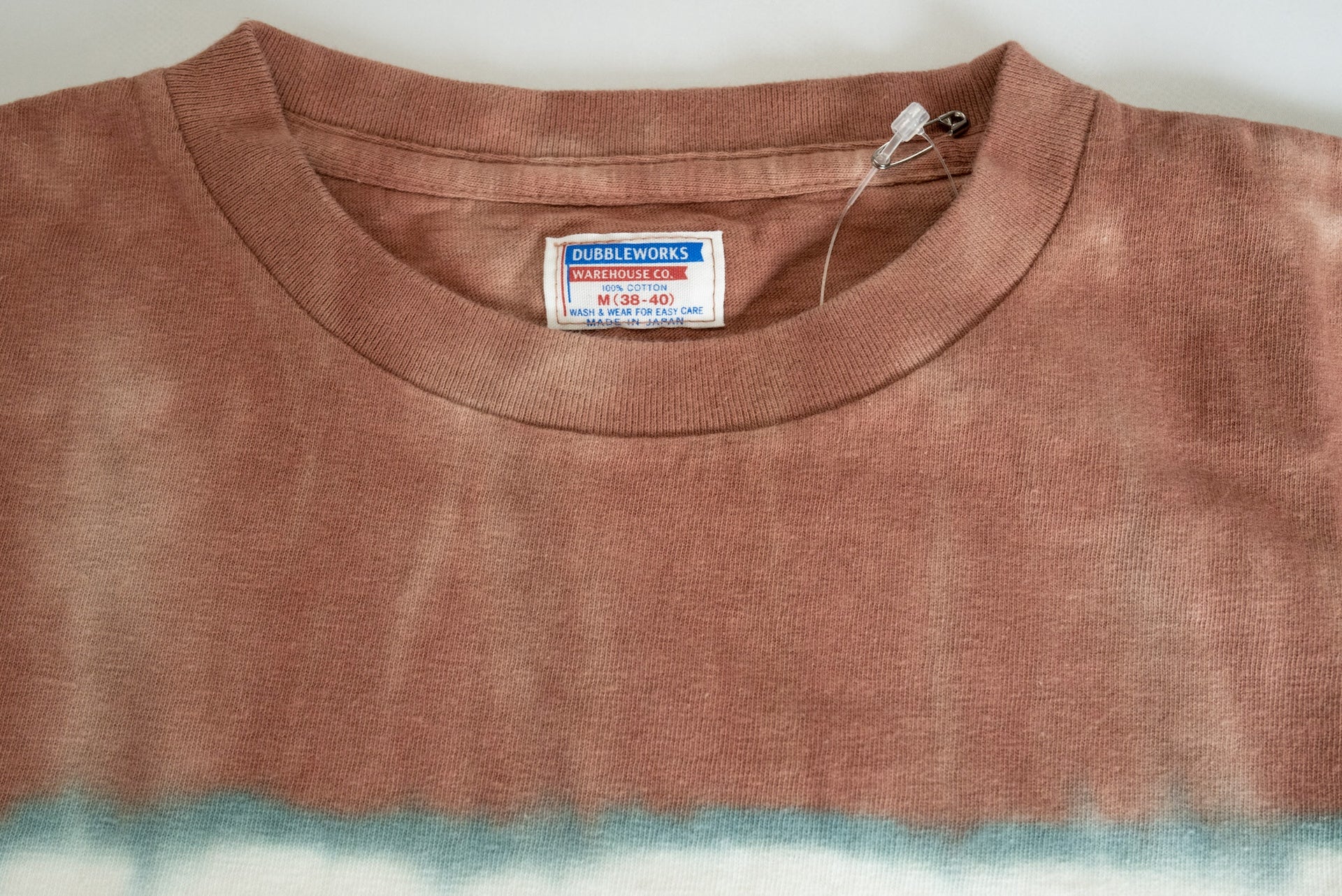 Dubble Works 6oz Tie-Dye Loopwheel Striped Tee (Brown X Blue)