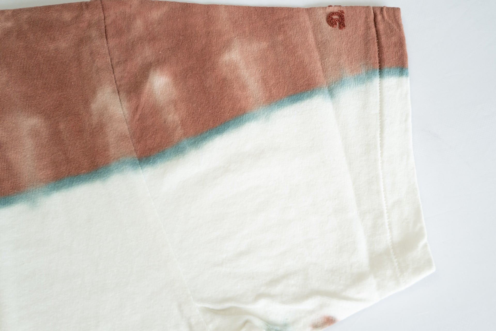 Dubble Works 6oz Tie-Dye Loopwheel Striped Tee (Brown X Blue)