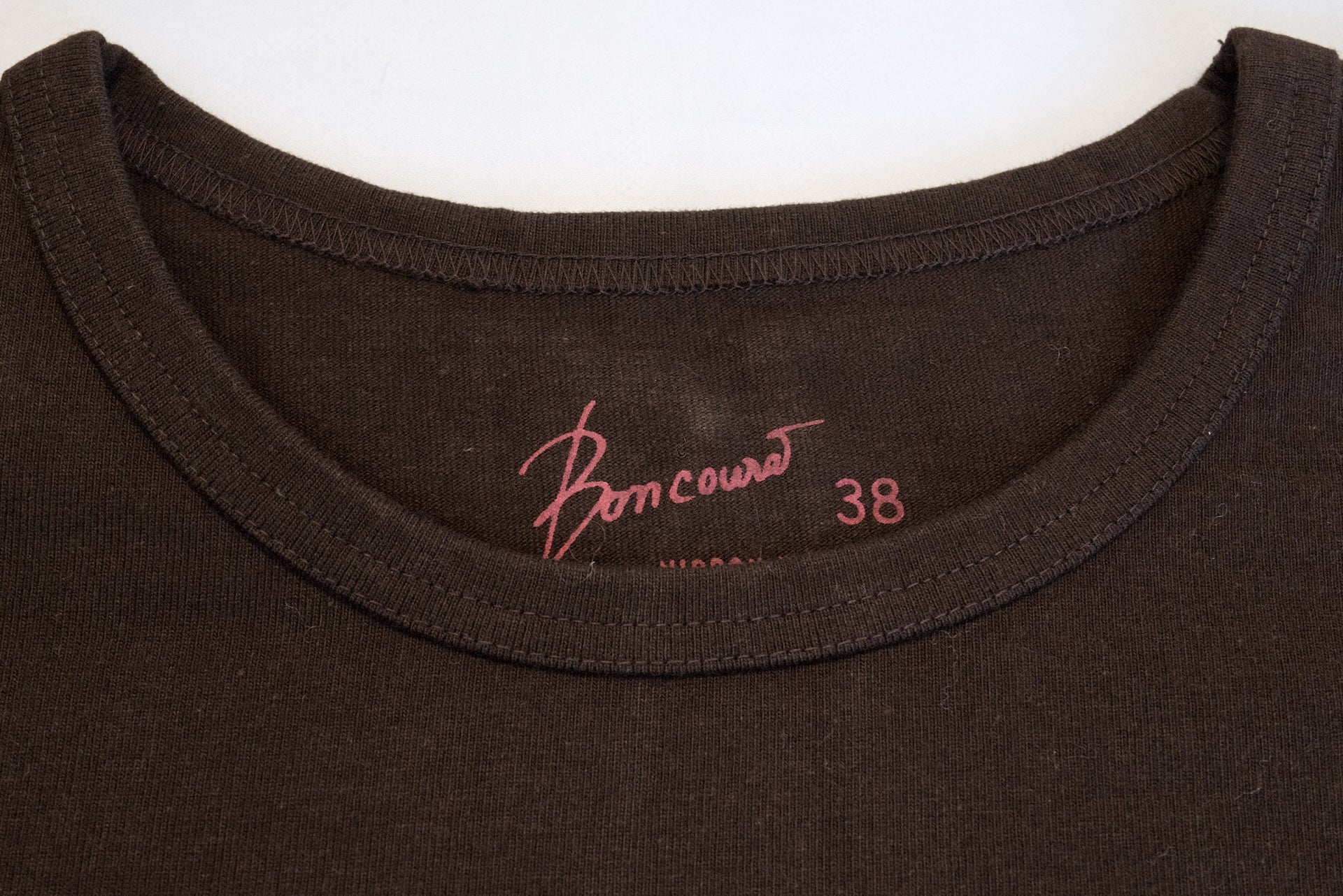 Boncoura 10oz Ultra Heavy Loopwheeled Pocket L/S Tee (Brown)