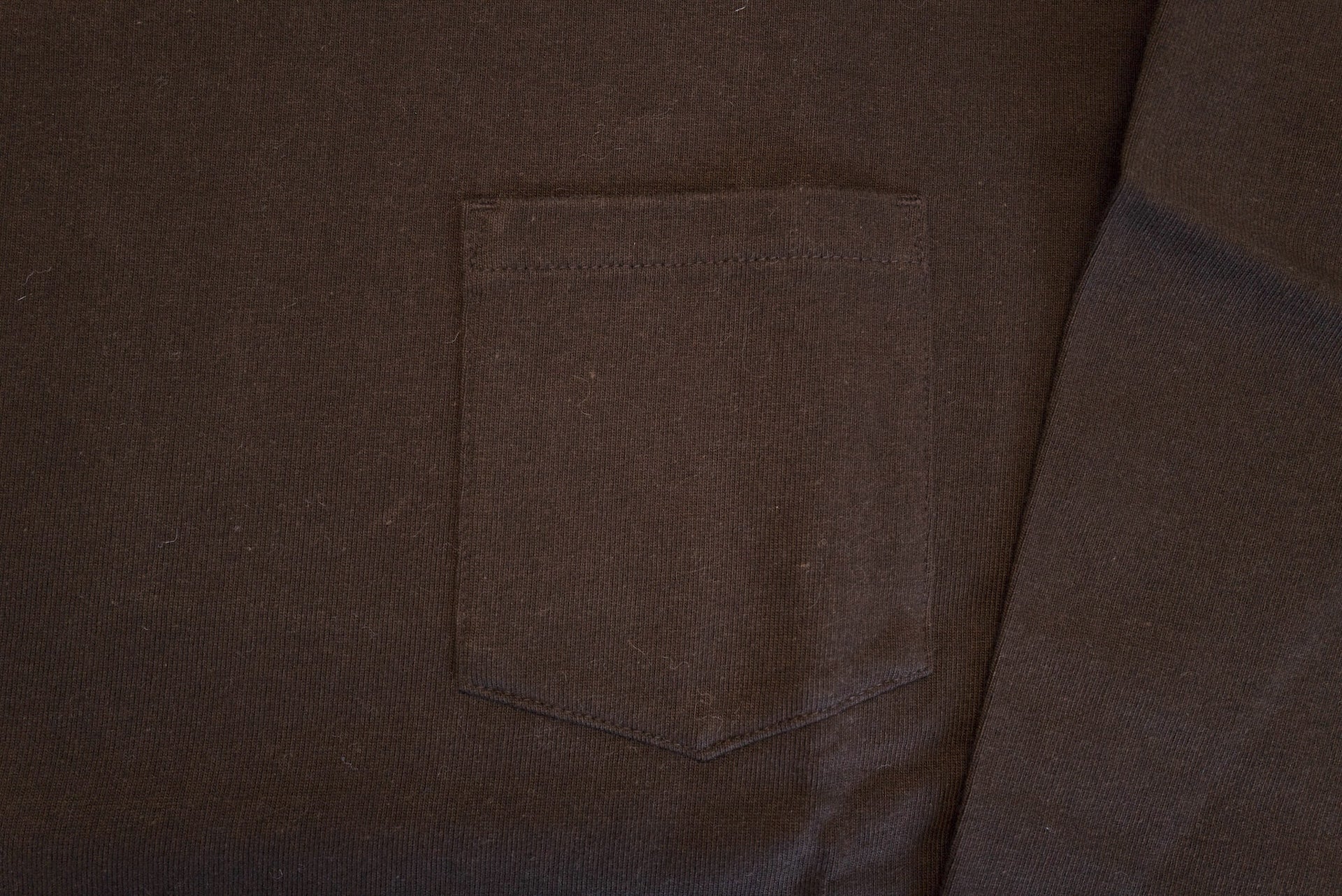 Boncoura 10oz Ultra Heavy Loopwheeled Pocket L/S Tee (Brown)
