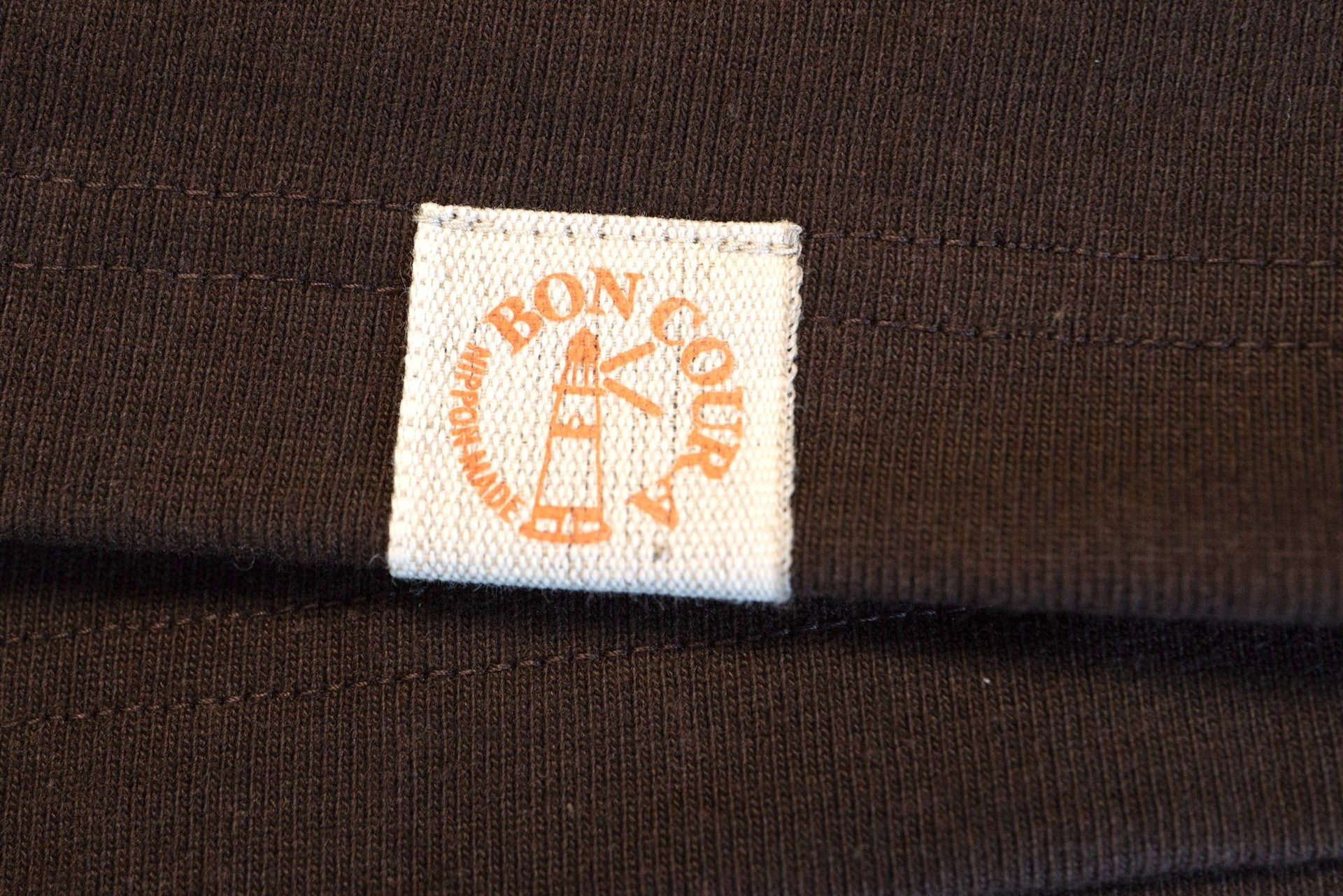 Boncoura 10oz Ultra Heavy Loopwheeled Pocket L/S Tee (Brown)