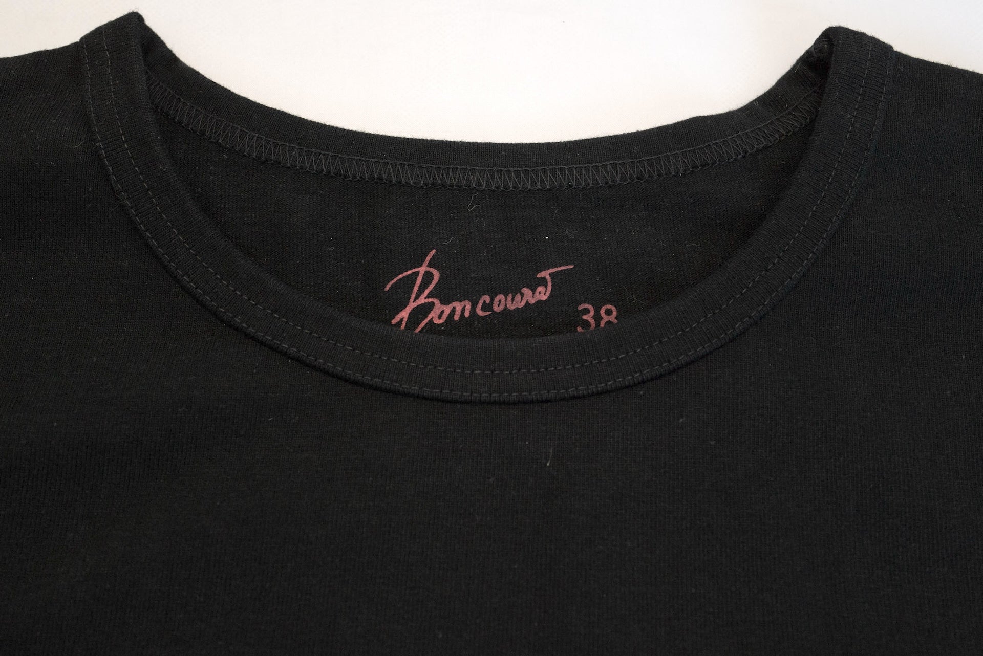 Boncoura 10oz Ultra Heavy Loopwheeled Pocket L/S Tee (Black)