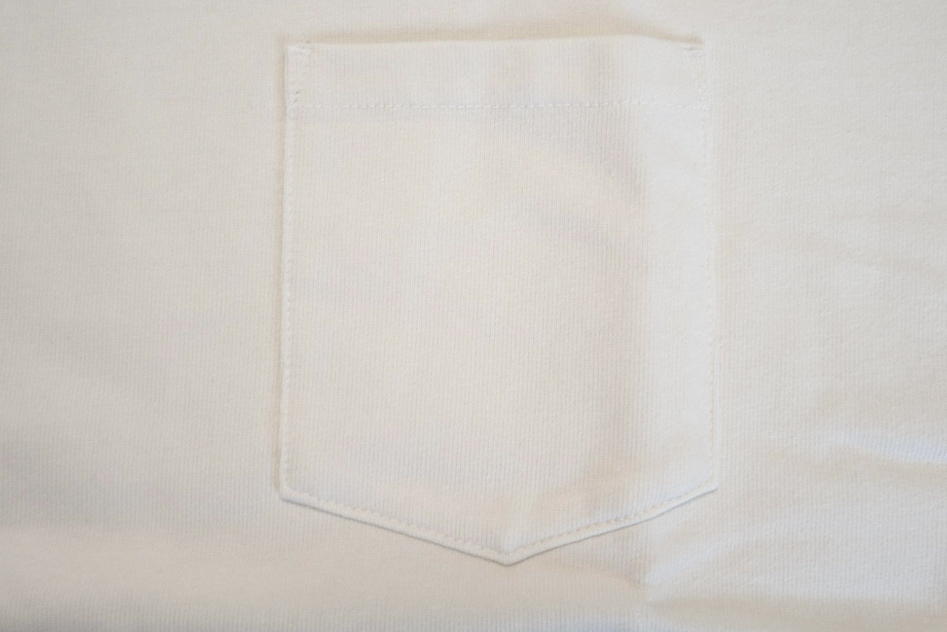 Boncoura 10oz Ultra Heavy Loopwheeled Pocket L/S Tee (White)