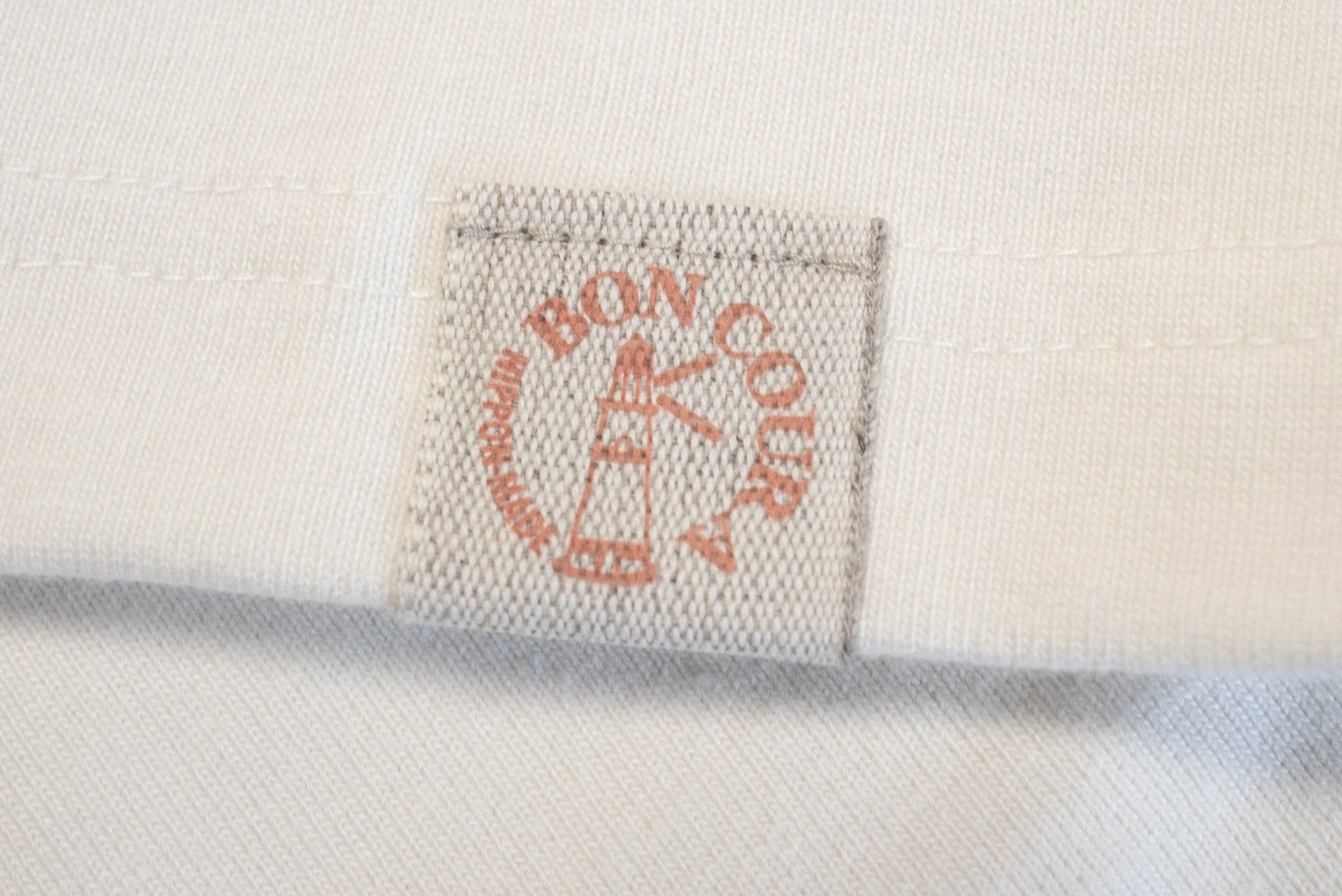 Boncoura 10oz Ultra Heavy Loopwheeled Pocket L/S Tee (White)