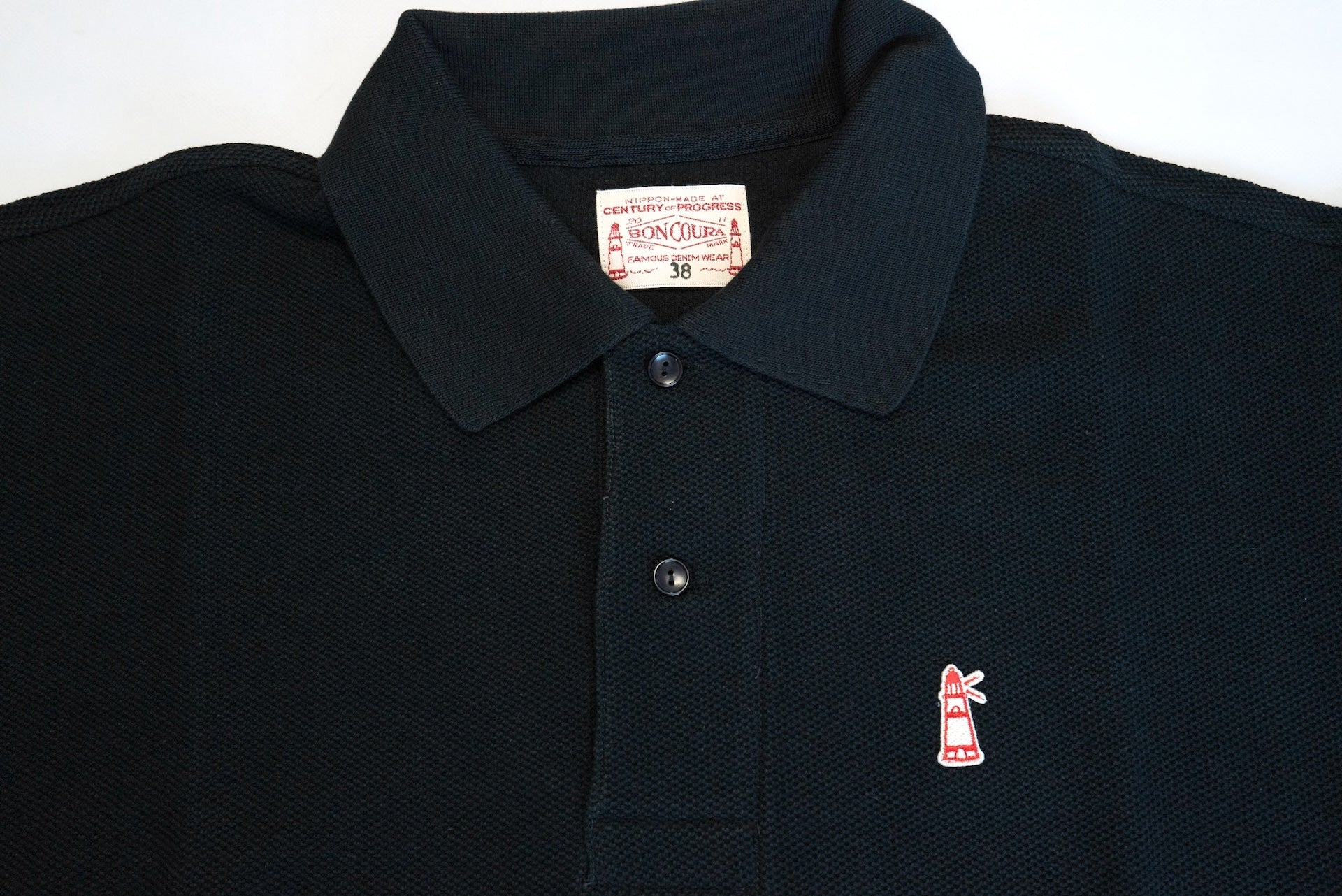 Boncoura Heavyweight Polo Shirt (Black)