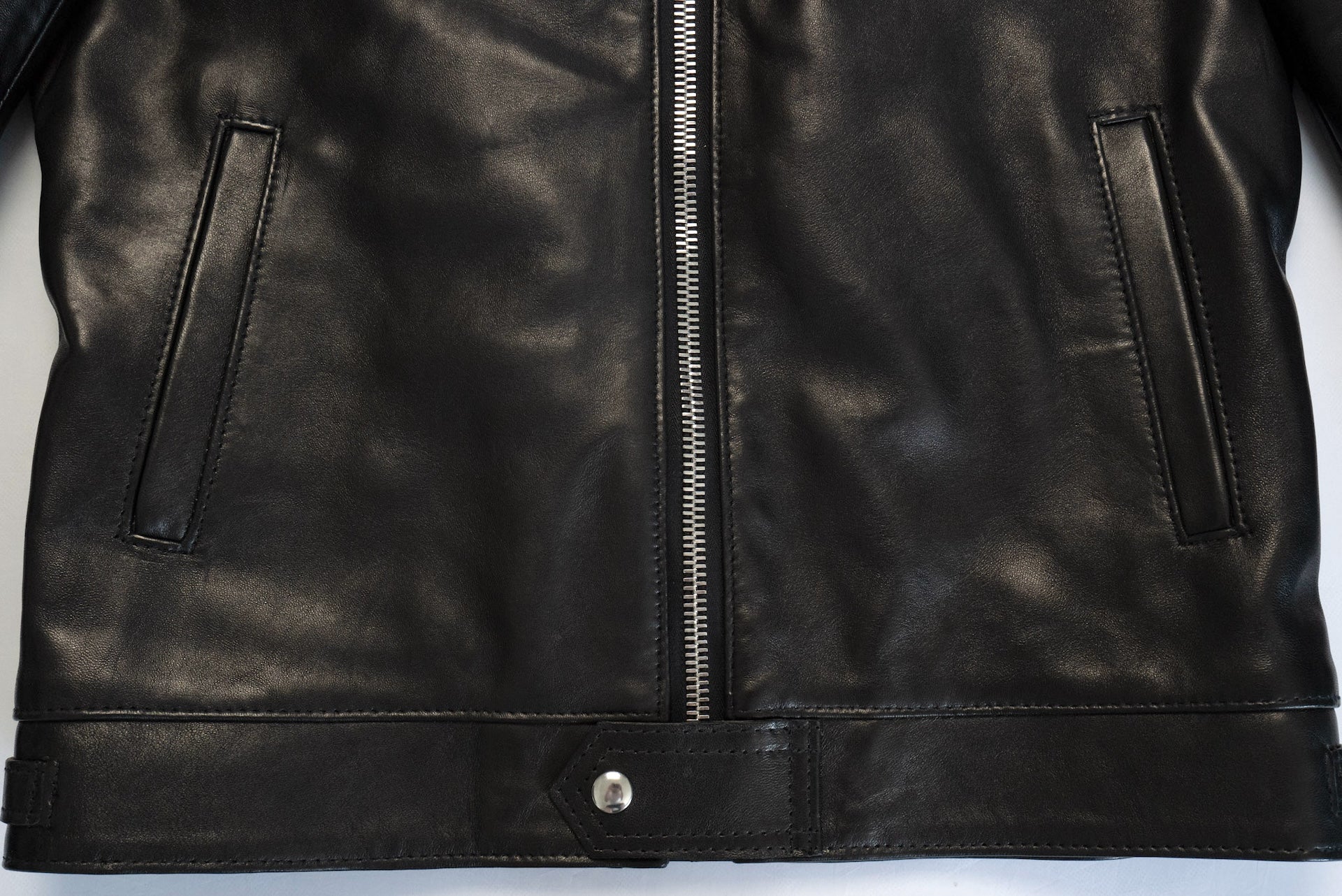 Lewis Leathers Black Sheepskin 'Dominator' 551T Leather Jacket (Tight fit)