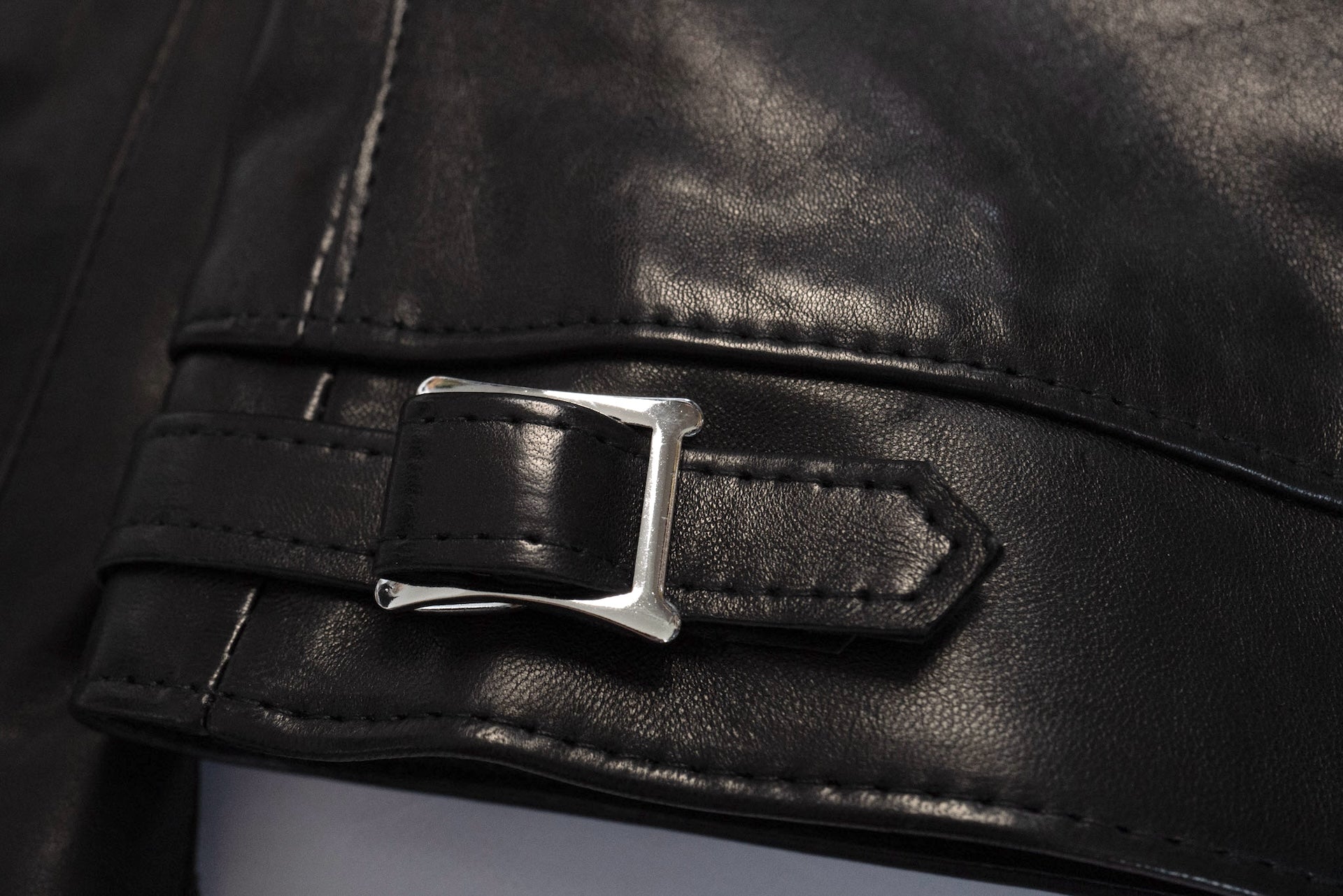 Lewis Leathers Black Sheepskin 'Dominator' 551T Leather Jacket (Tight fit)