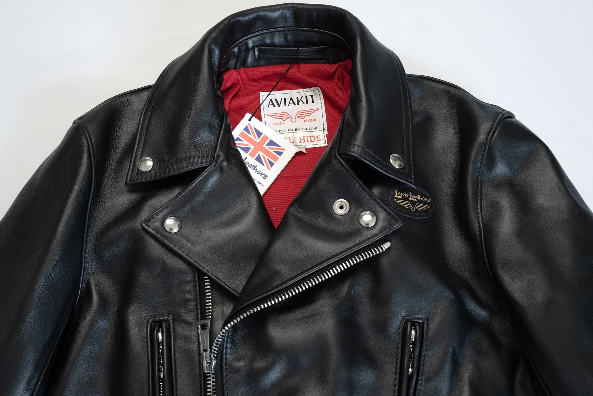 Lewis Leathers Black Horsehide 'Lightning' 391T Jacket (Tight Fit)