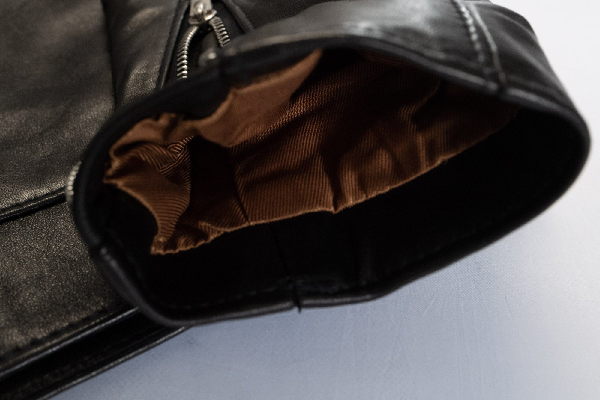 Lewis Leathers Black Sheepskin 'Dominator' 551T Leather Jacket (Tight fit)