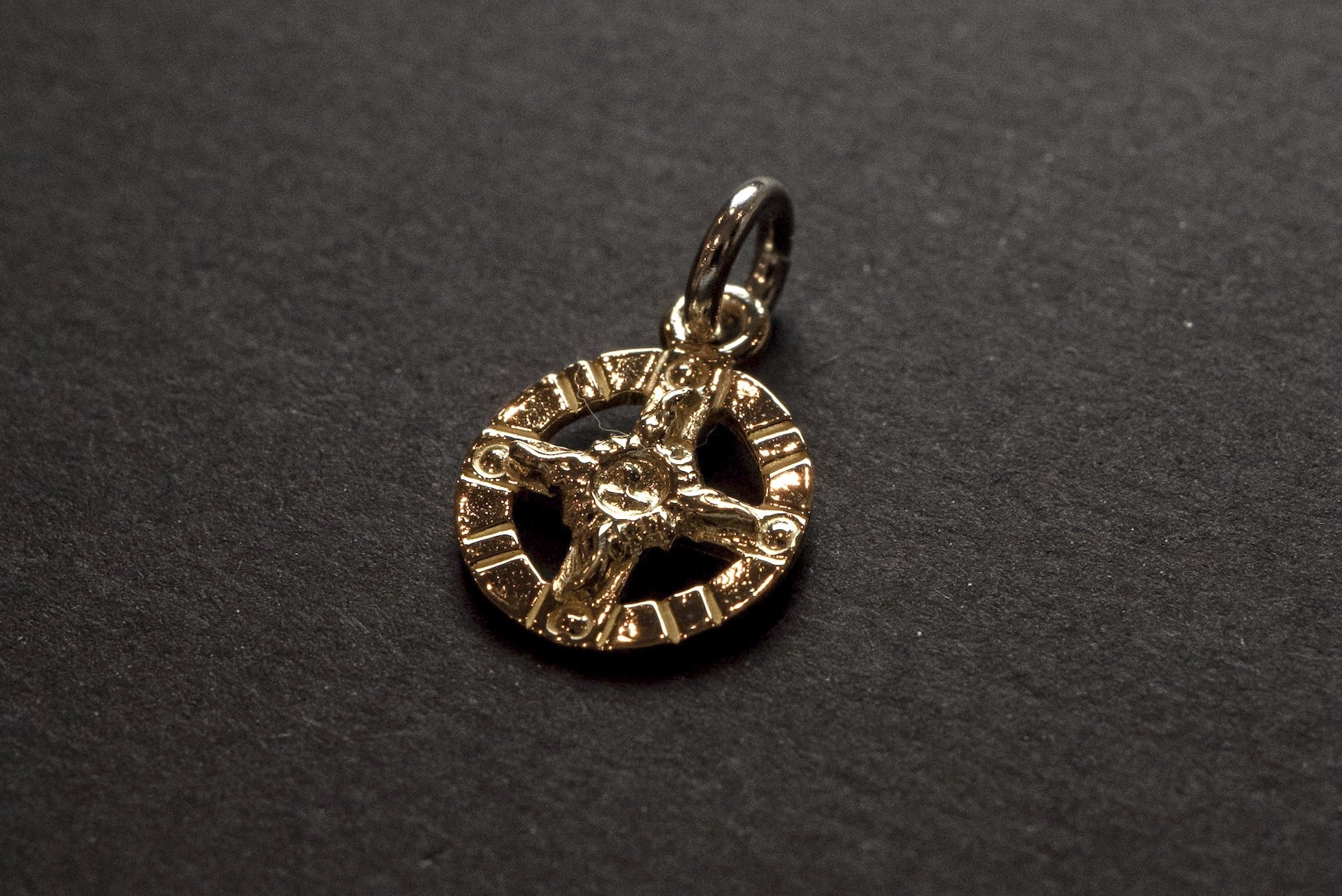 First Arrow's 18K Gold "Medicine Mark" Mini Pendant (P-775)