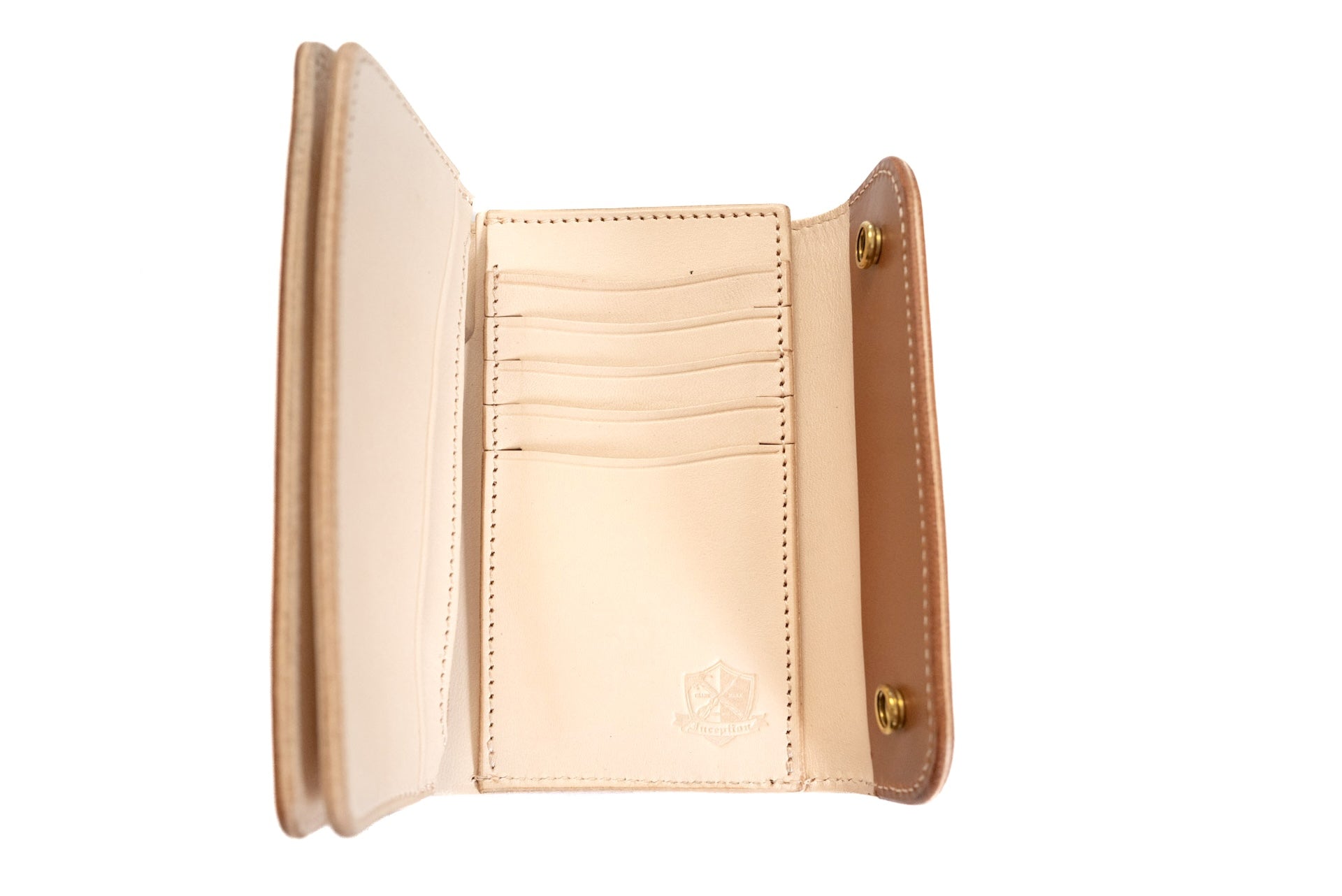 Inception by Accel Company 'Bridle Cowhide' Middle Wallets (Tan)