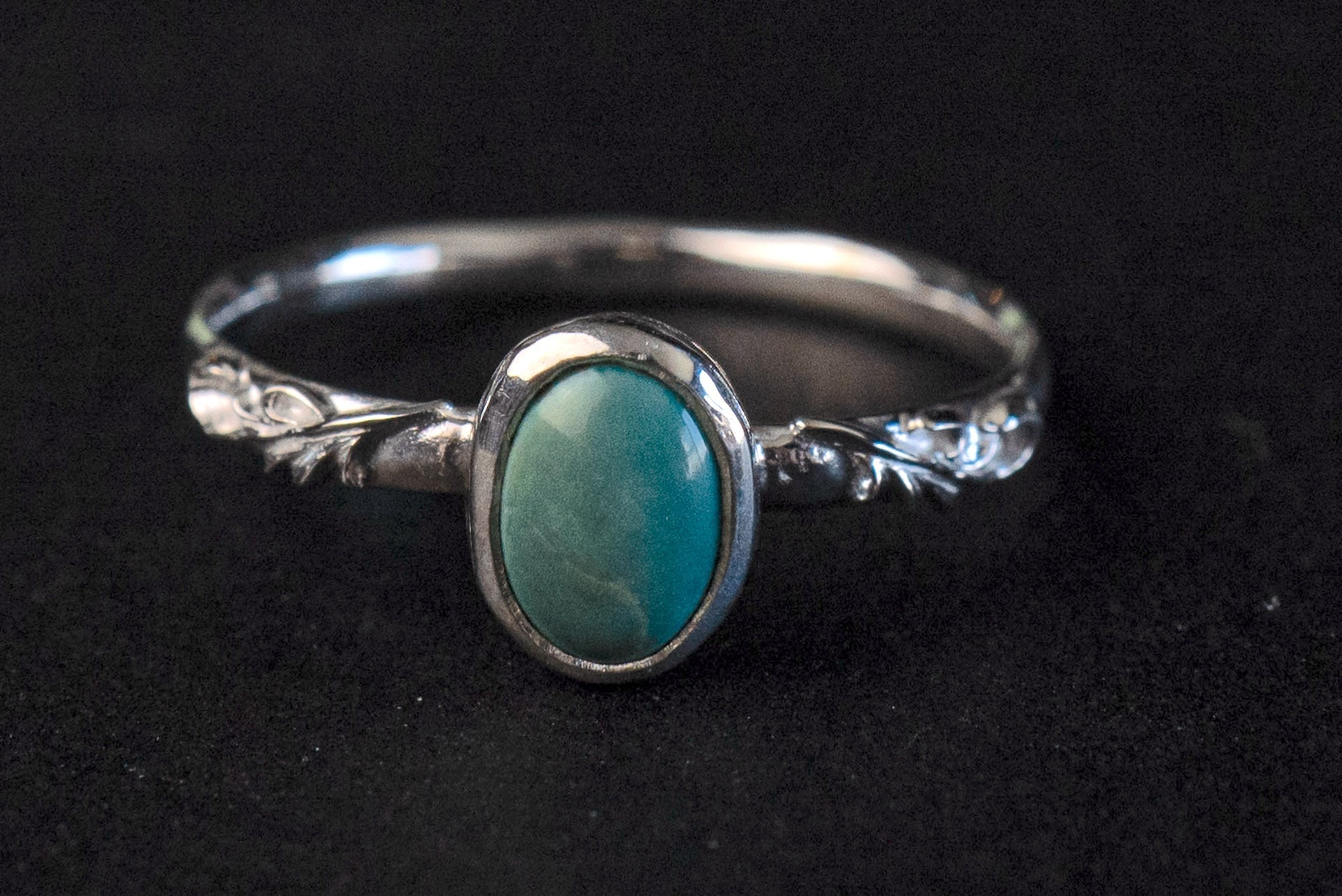 Legend "Vivid Flora" Silver Ring With Turquoise (R-75-TQ)