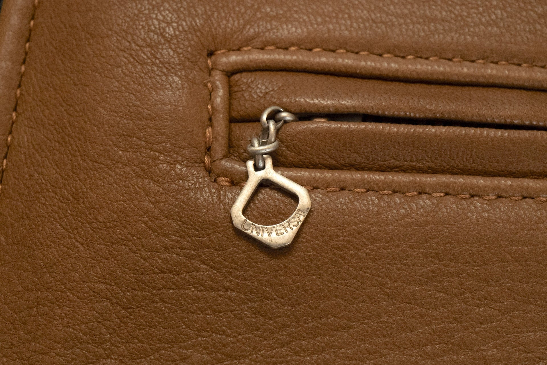 The Flat Head X CORLECTION Deerskin Stand Collar Single Riders Jacket (Brown)