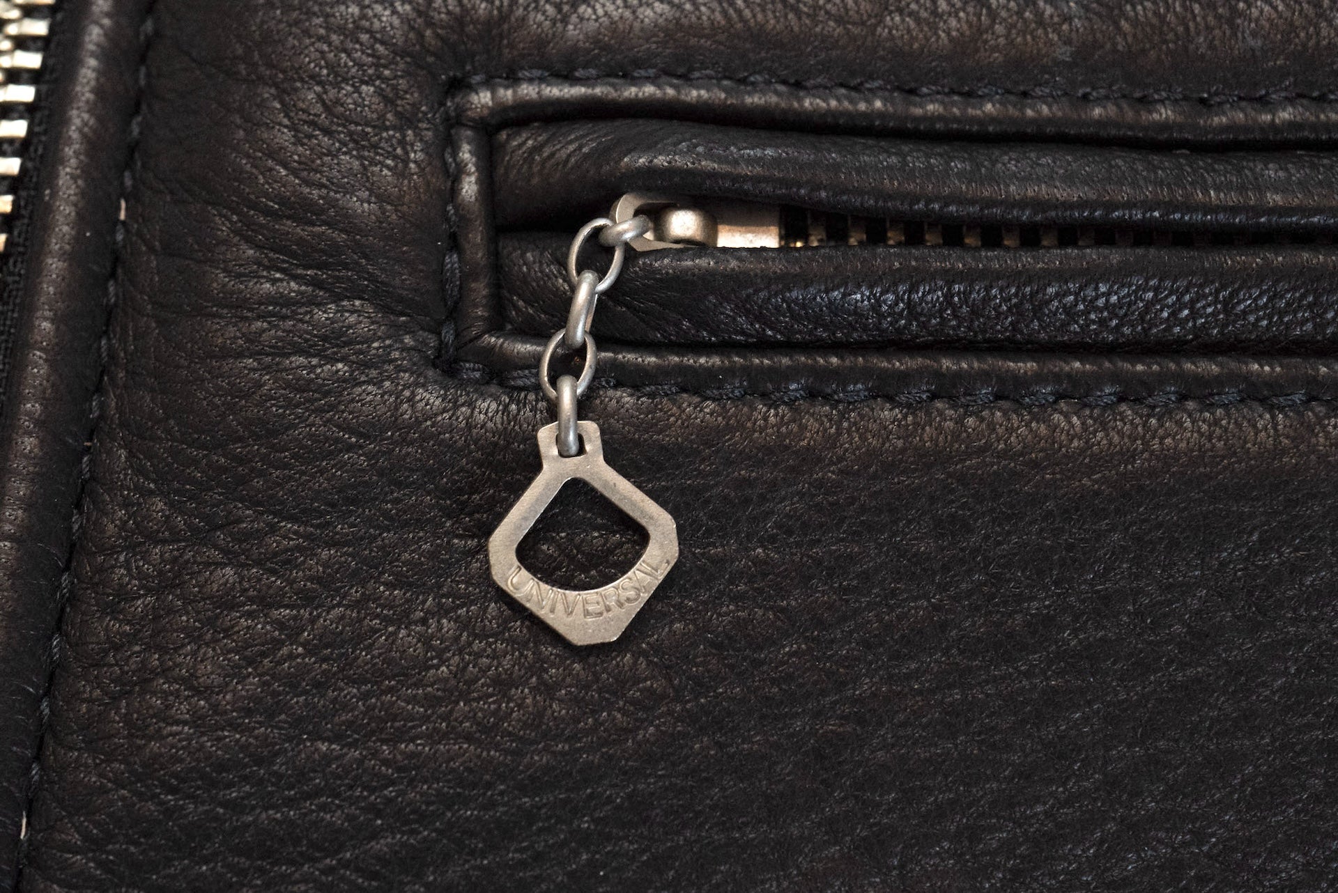 The Flat Head X CORLECTION Deerskin Stand Collar Single Riders Jacket (Black)