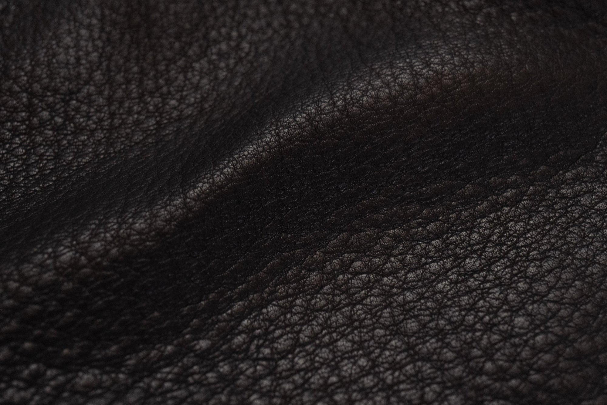 The Flat Head X CORLECTION Deerskin Stand Collar Single Riders Jacket (Black)