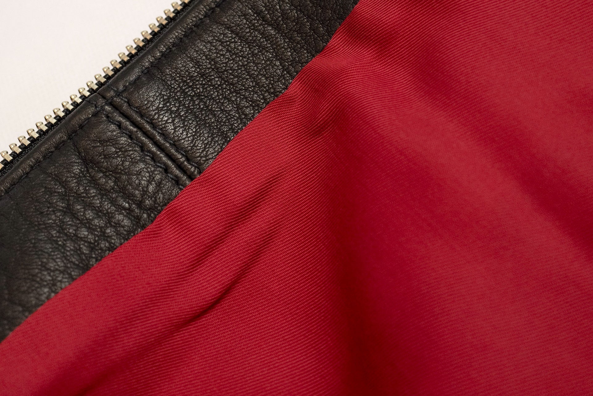 The Flat Head X CORLECTION Deerskin Stand Collar Single Riders Jacket (Black)