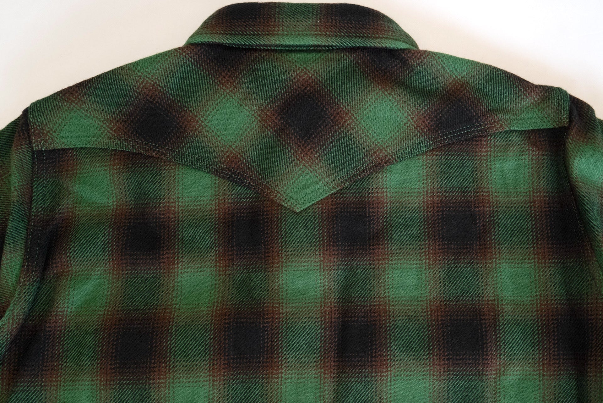 Iron Heart Ultra-Heavy Flannel Classic Check Western Shirt (Woodland Green)