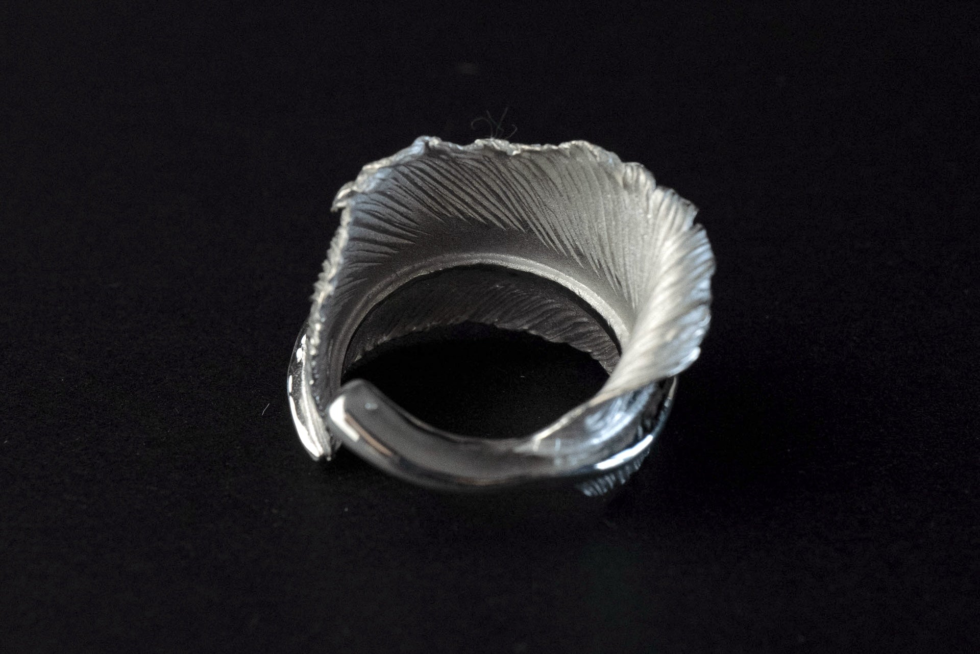 Legend "Curled" X-Large Feather Silver Ring