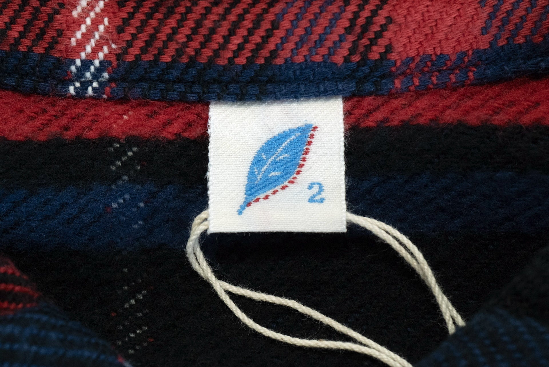 Pure Blue Japan 11oz Raised Flannel Early Workshirt (Navy X Red)