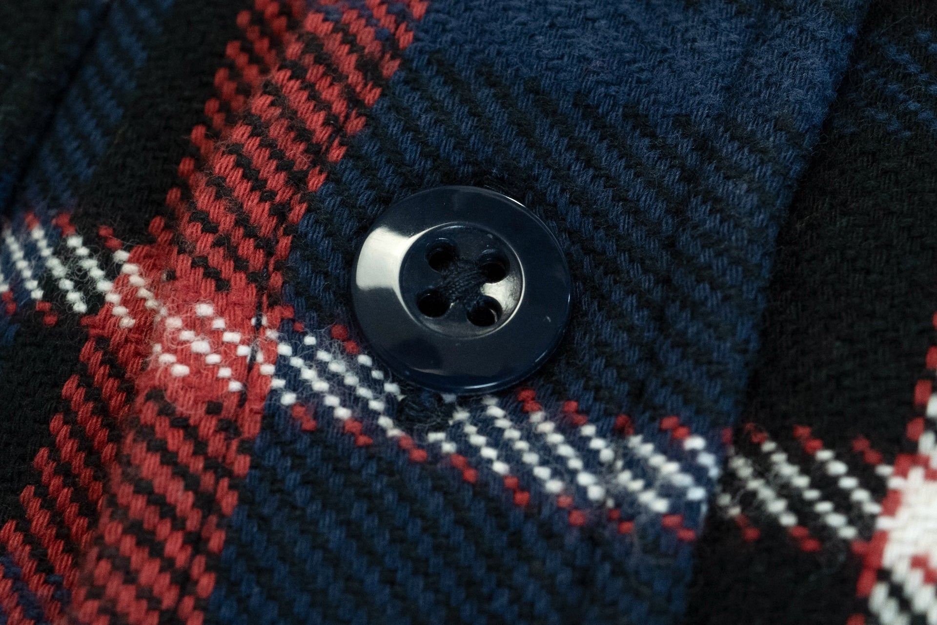 Pure Blue Japan 11oz Raised Flannel Early Workshirt (Navy X Red)