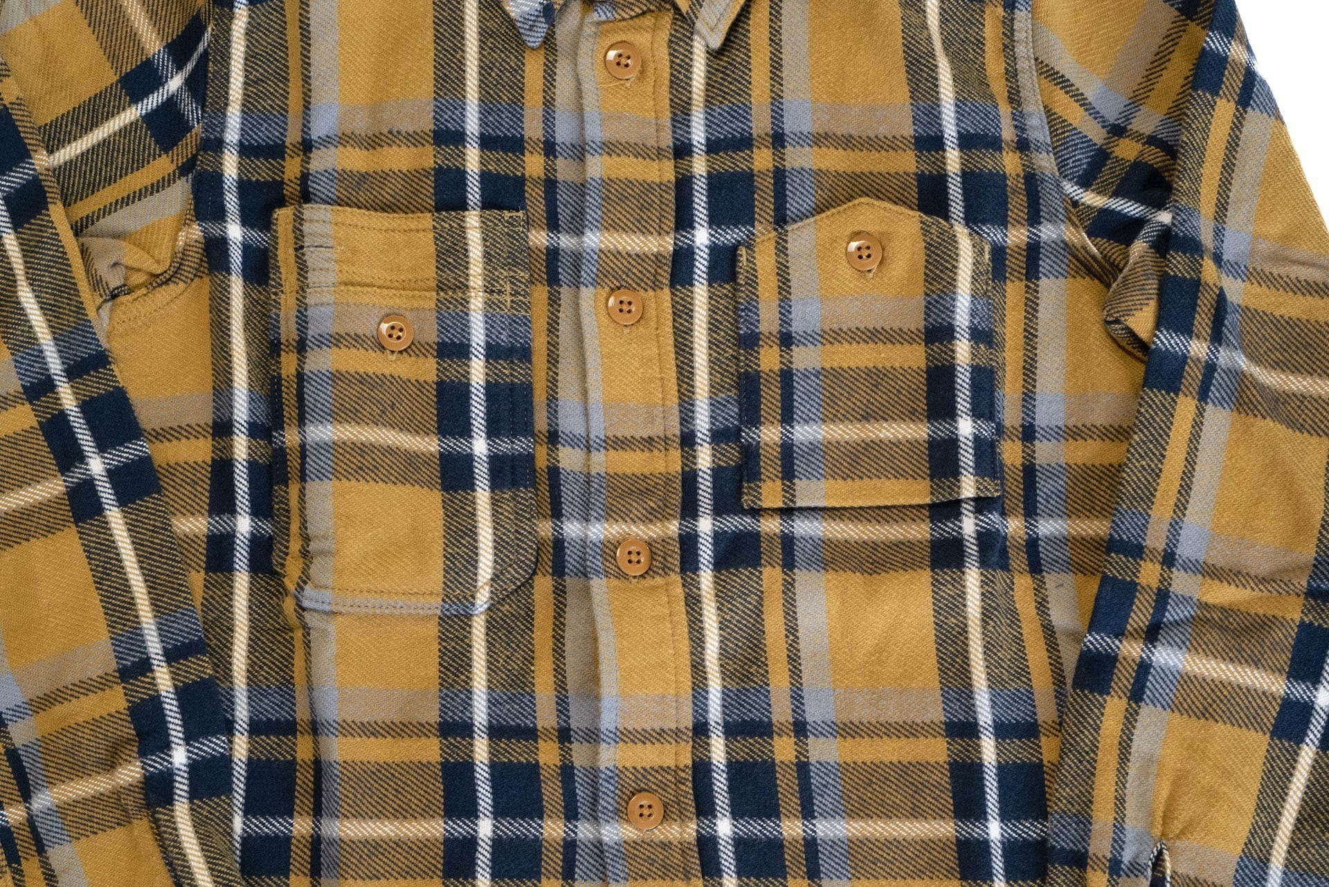 Pure Blue Japan 11oz Raised Flannel Early Workshirt (Camel)