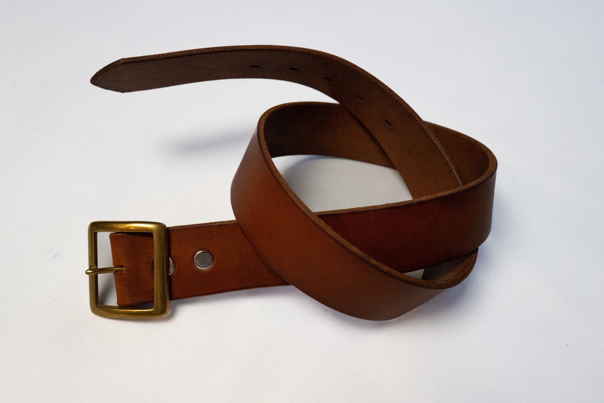 Stevenson Overall Co. "Garrison" Cowhide Belts (Brown)
