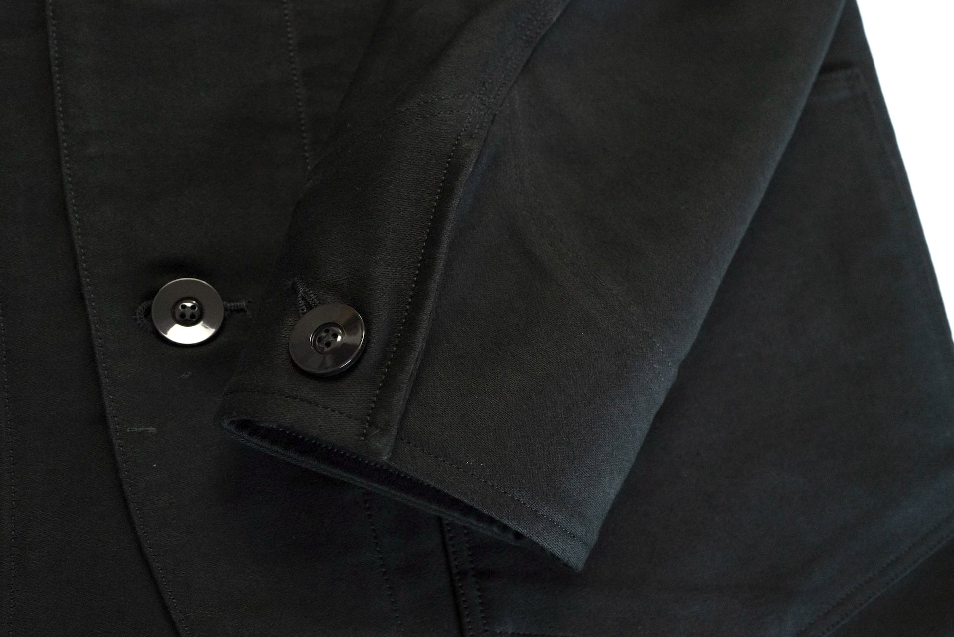 Momotaro Heavyweight Moleskin French Work Jacket (Black)