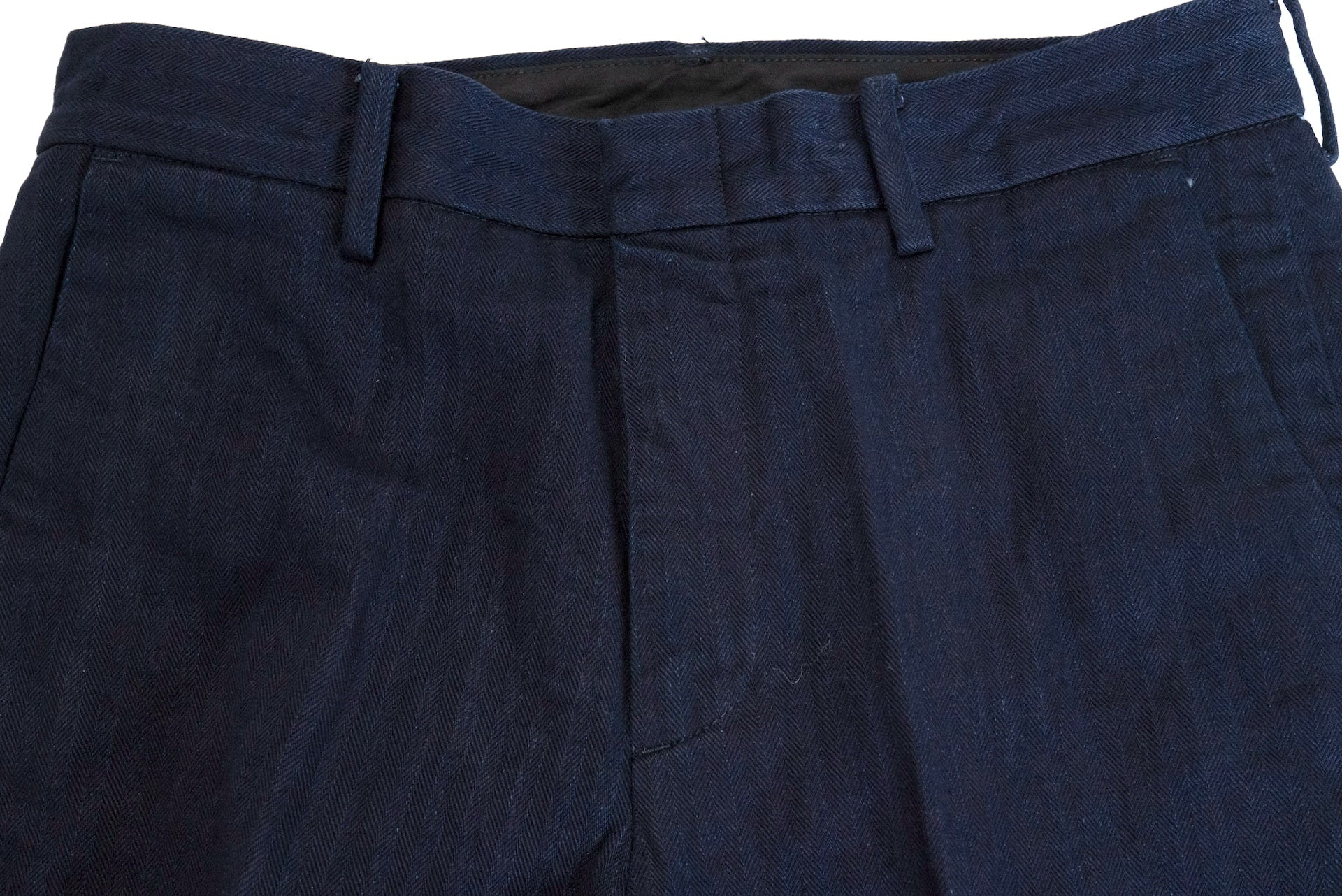 Momotaro 12oz "Supima Cotton" Herringbone Twill Tailored Trousers (Indigo)