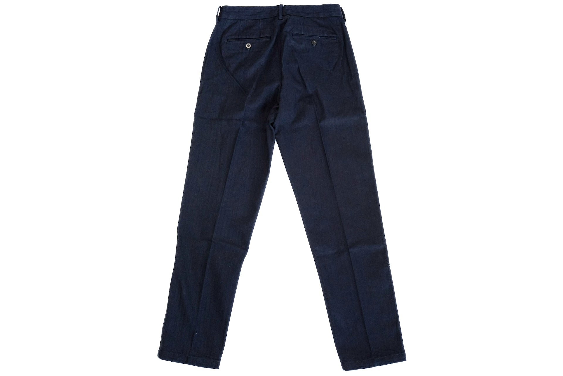 Momotaro 12oz "Supima Cotton" Herringbone Twill Tailored Trousers (Indigo)