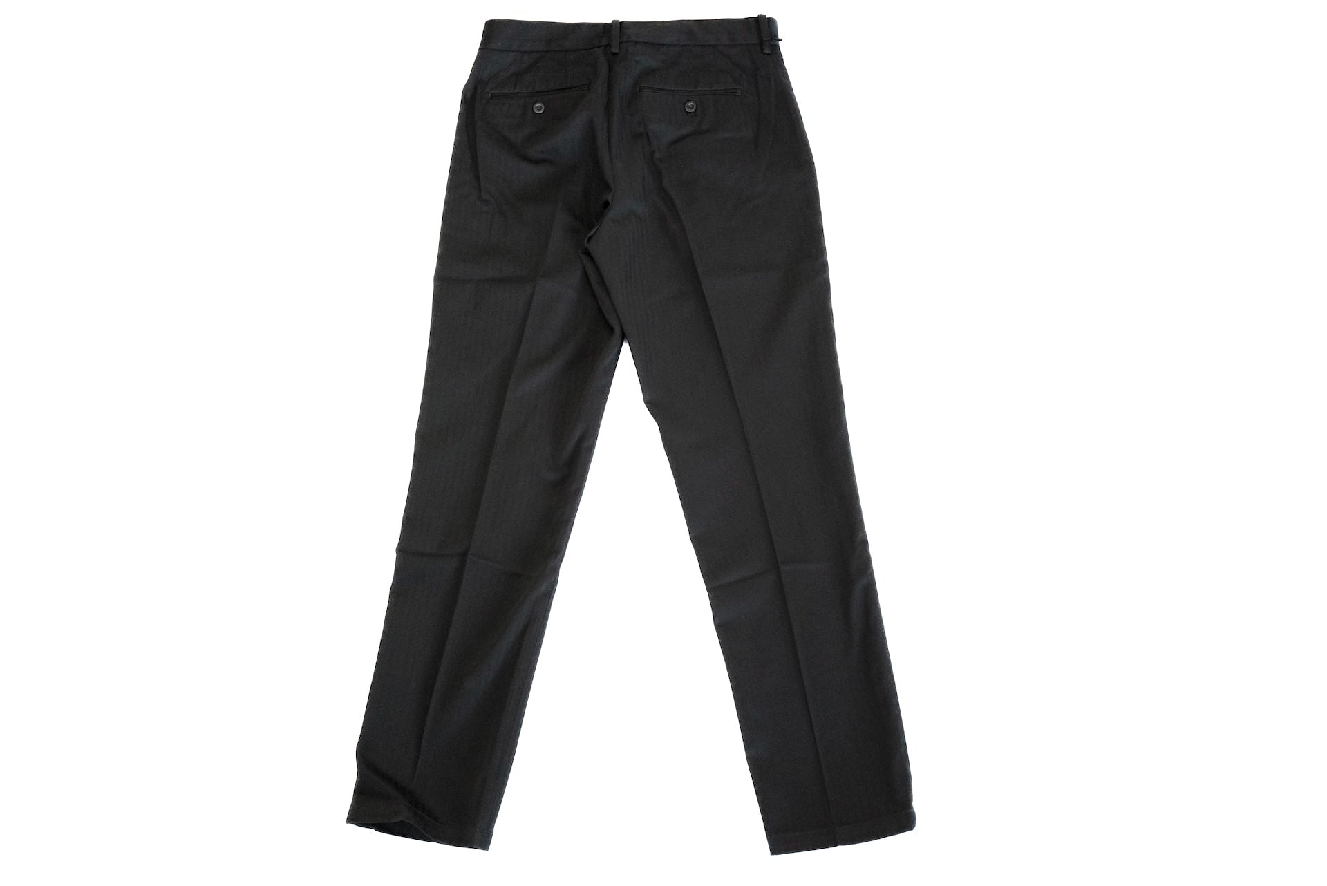 Momotaro 12oz "Supima Cotton" Herringbone Twill Tailored Trousers (Black)
