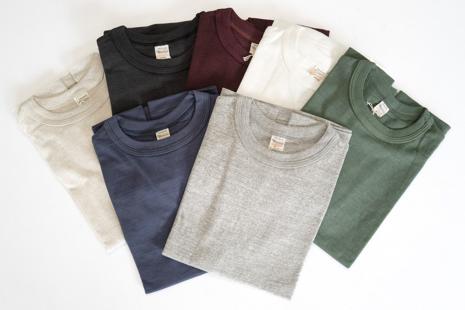 Warehouse 5.5oz "Bamboo Textured" Plain Tee (White)