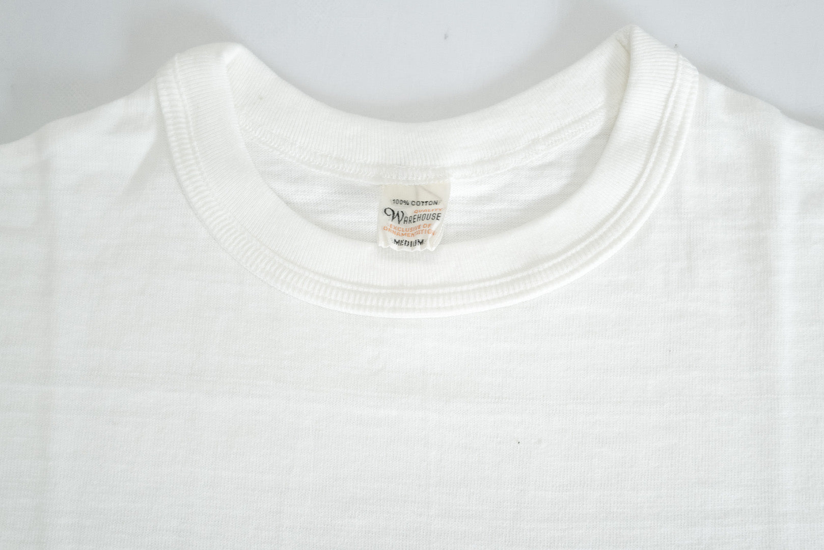 Warehouse 5.5oz "Bamboo Textured" Plain Tee (White)