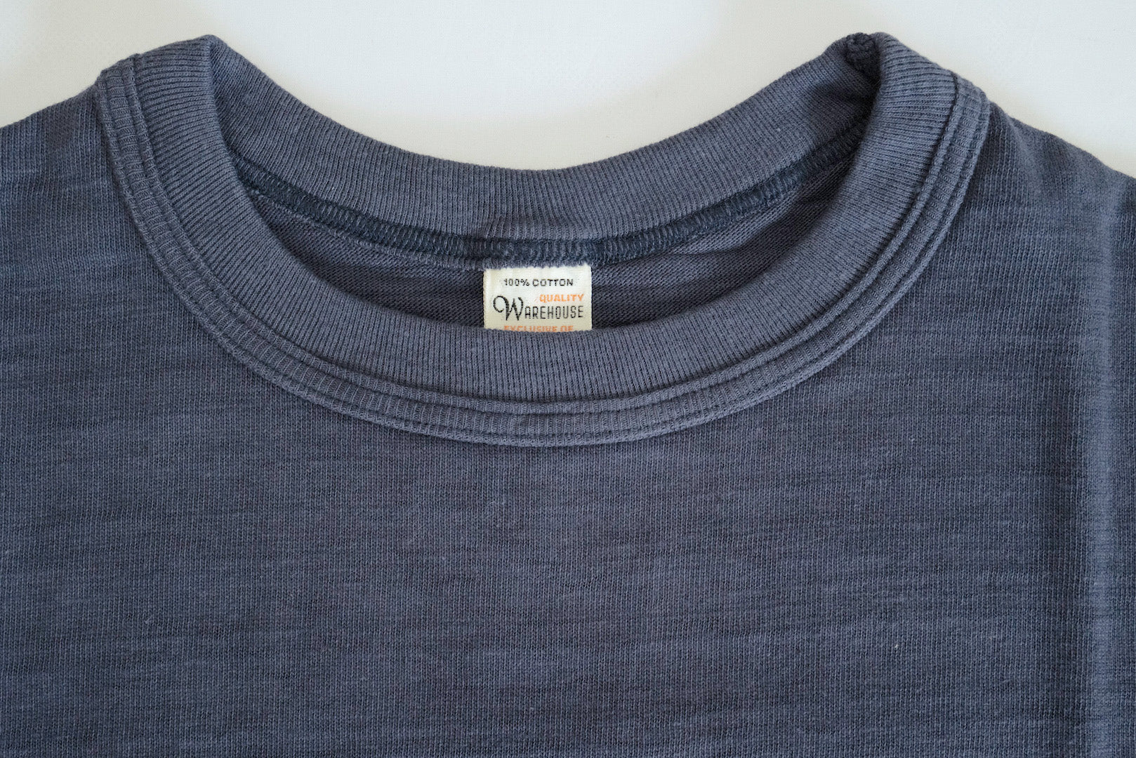 Warehouse 5.5oz "Bamboo Textured" Plain Tee (Navy)